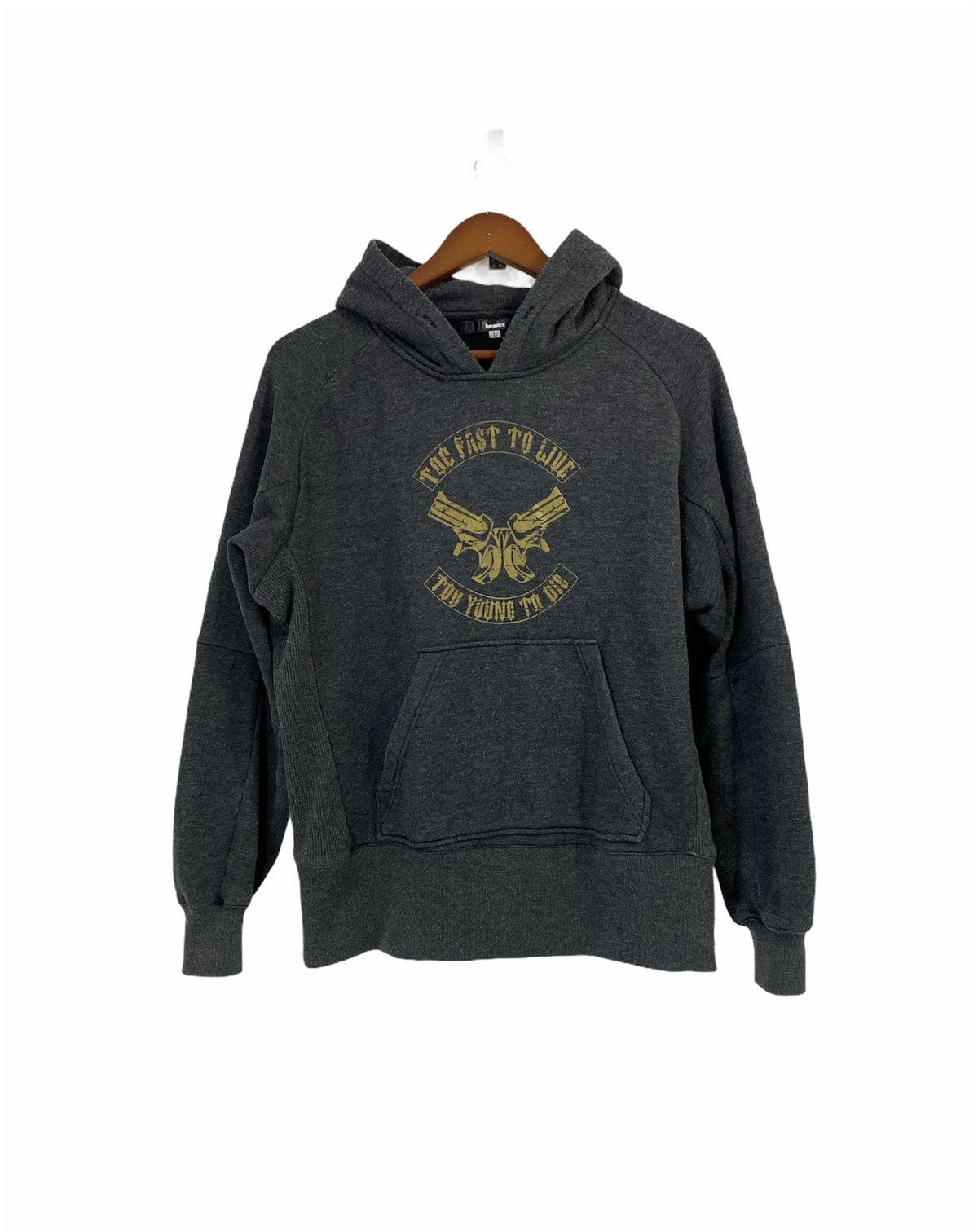 Beams Plus Beams Hoodies Too Fast to live Too Young to Die Design Size US L / EU 52-54 / 3 - 1 Thumbnail