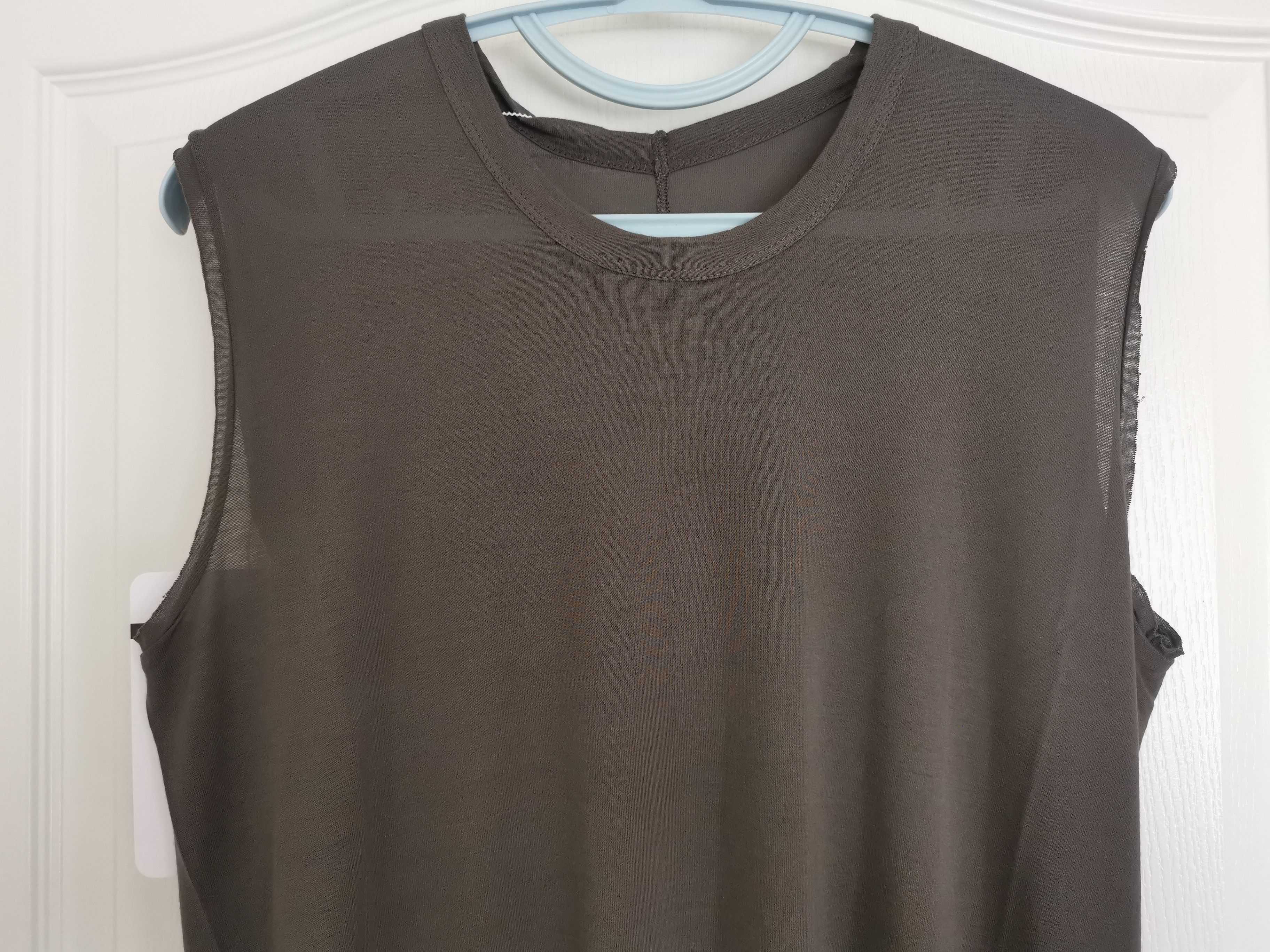 Rick Owens RICK OWENS FOREVER BASIC SLEEVELESS TEE VISCOSE SILK Size US L / EU 52-54 / 3 - 7 Thumbnail