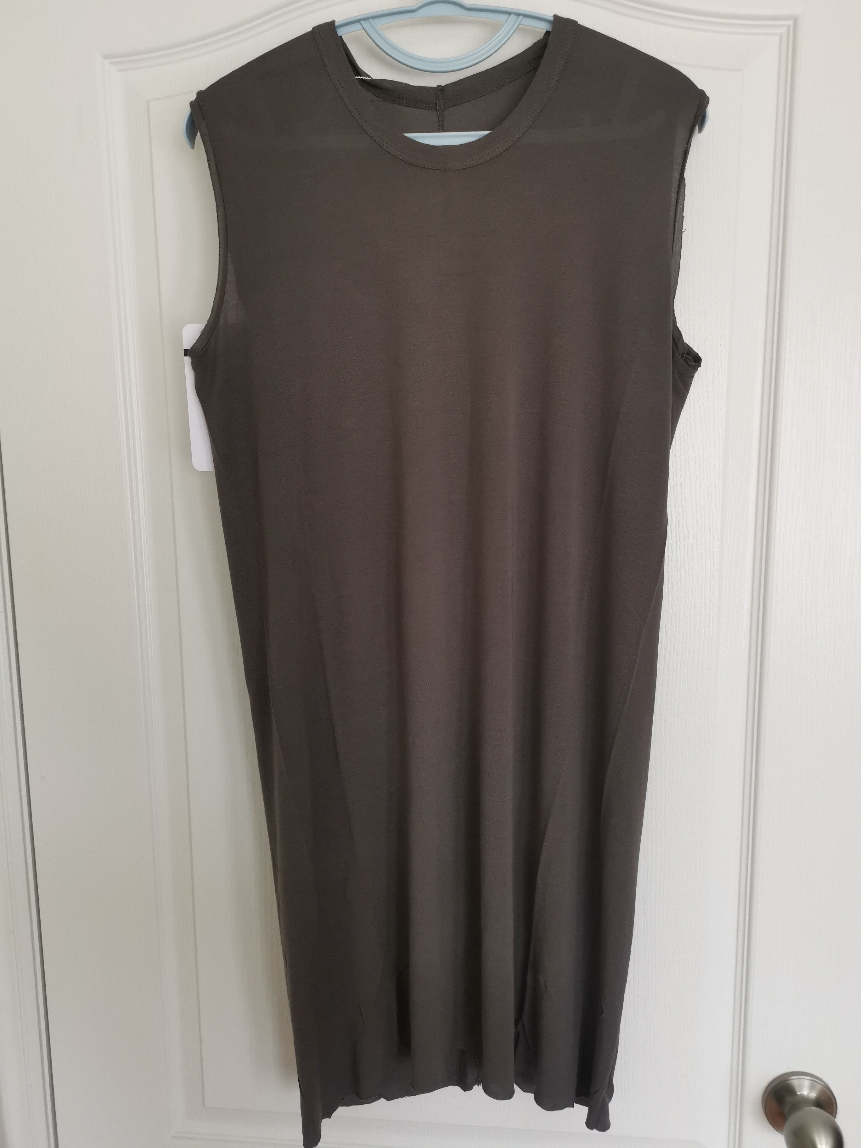 Rick Owens RICK OWENS FOREVER BASIC SLEEVELESS TEE VISCOSE SILK Size US L / EU 52-54 / 3 - 8 Thumbnail