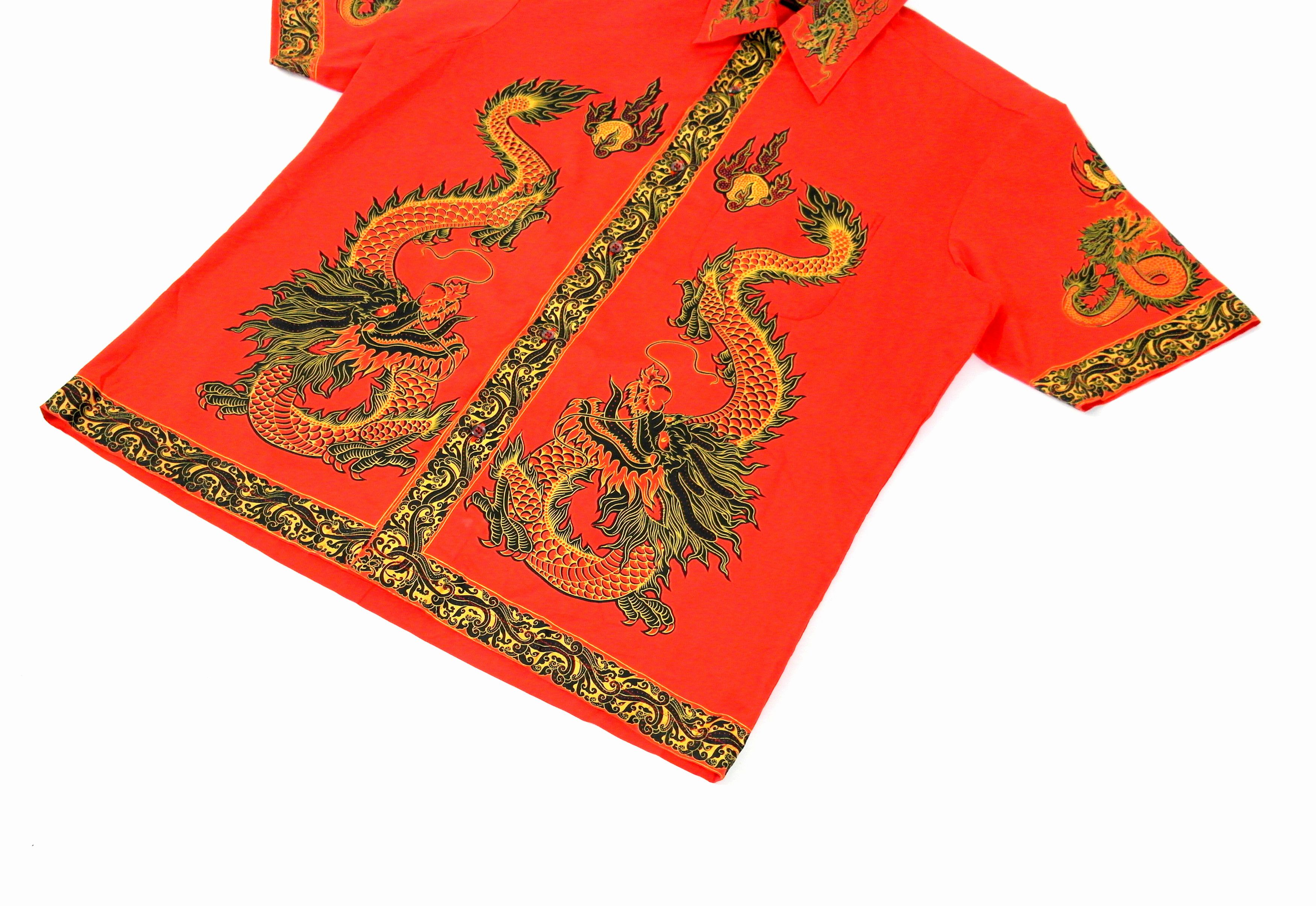 Japanese Brand Dragon Shirt Short Sleeve Size US XL / EU 56 / 4 - 5 Thumbnail