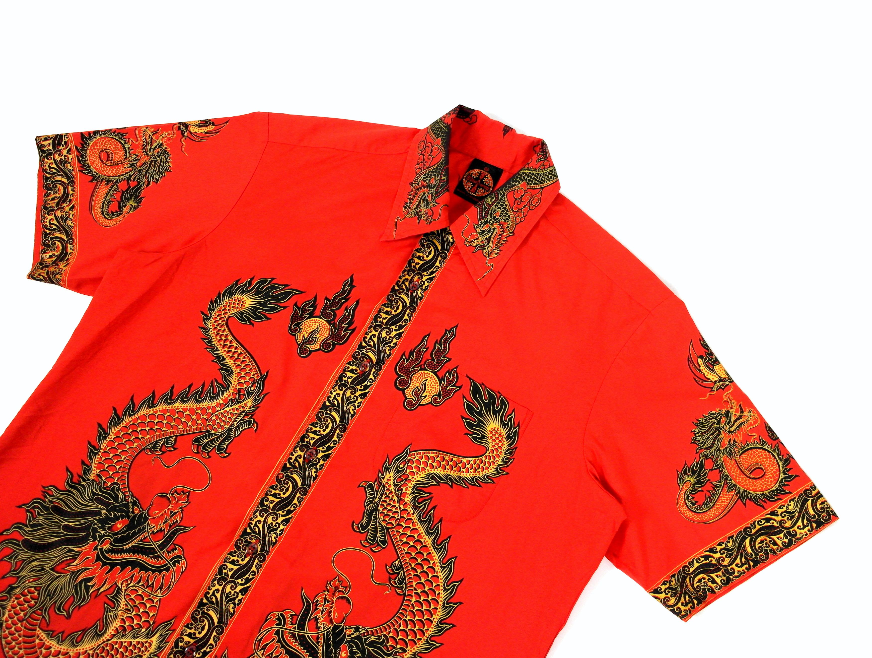Japanese Brand Dragon Shirt Short Sleeve Size US XL / EU 56 / 4 - 4 Thumbnail