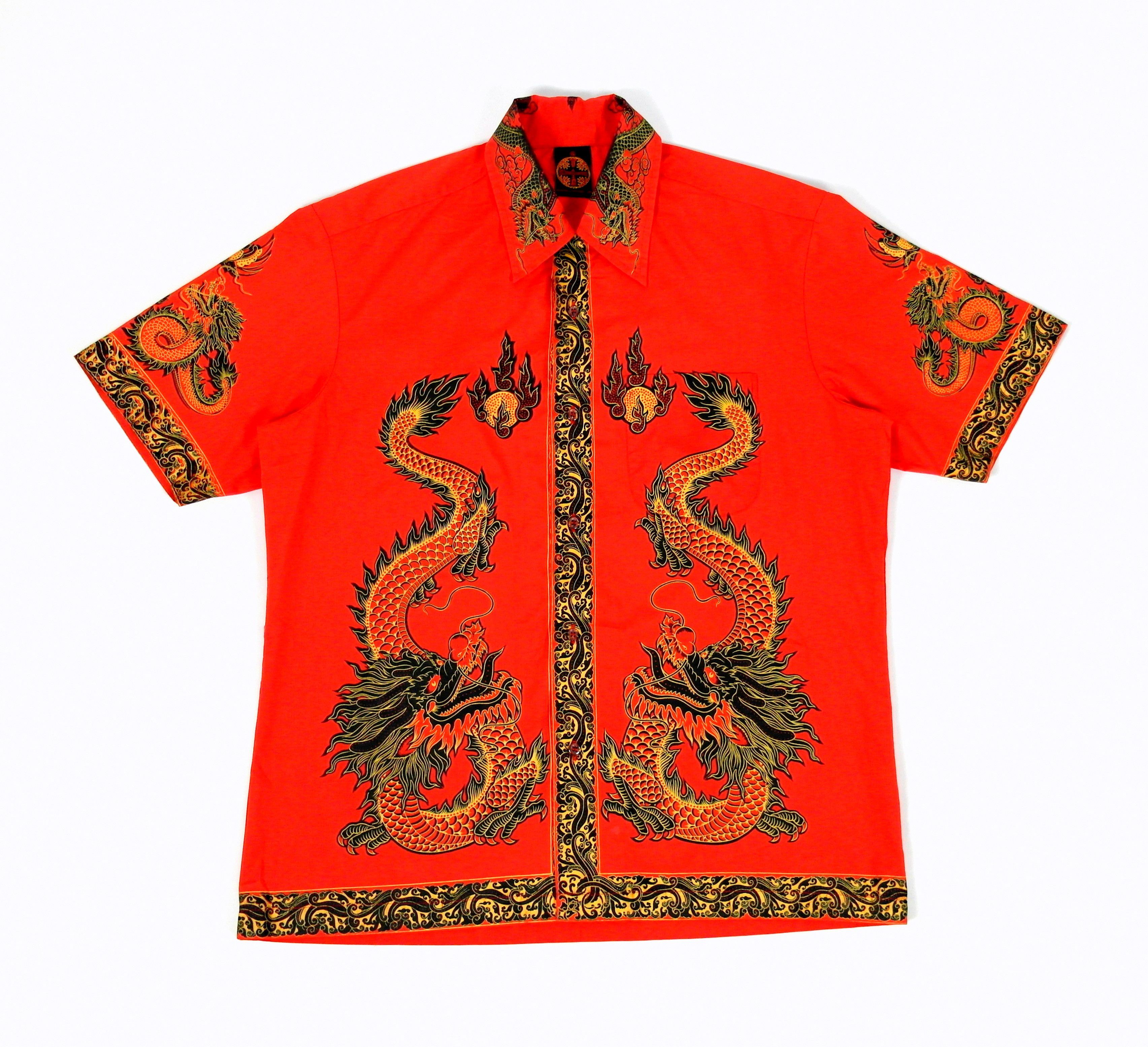 Japanese Brand Dragon Shirt Short Sleeve Size US XL / EU 56 / 4 - 2 Thumbnail