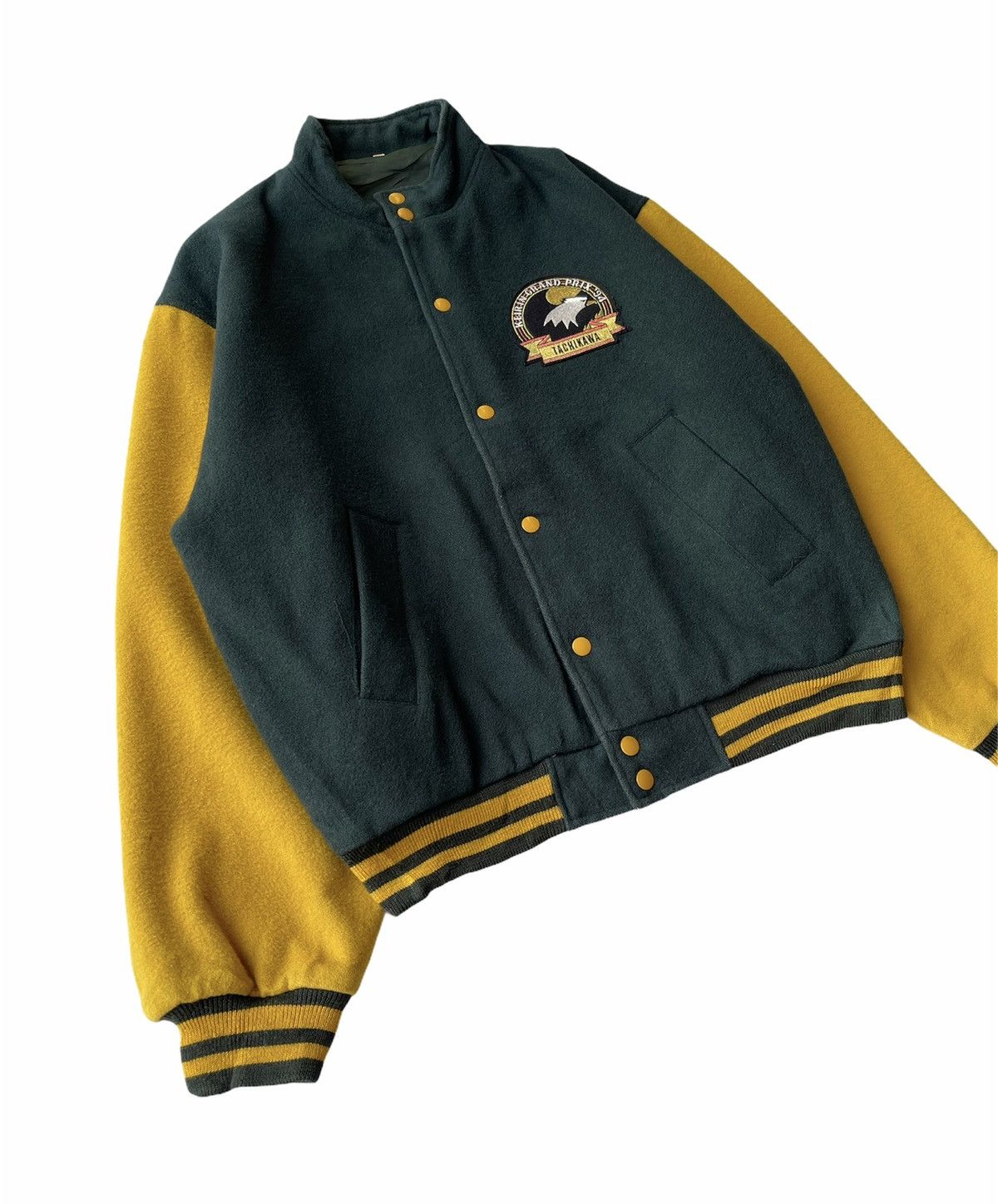 Vintage VINTAGE 90s KEIRIN GRAND PRIX RACING VARSITY JACKET Size US XL / EU 56 / 4 - 2 Thumbnail
