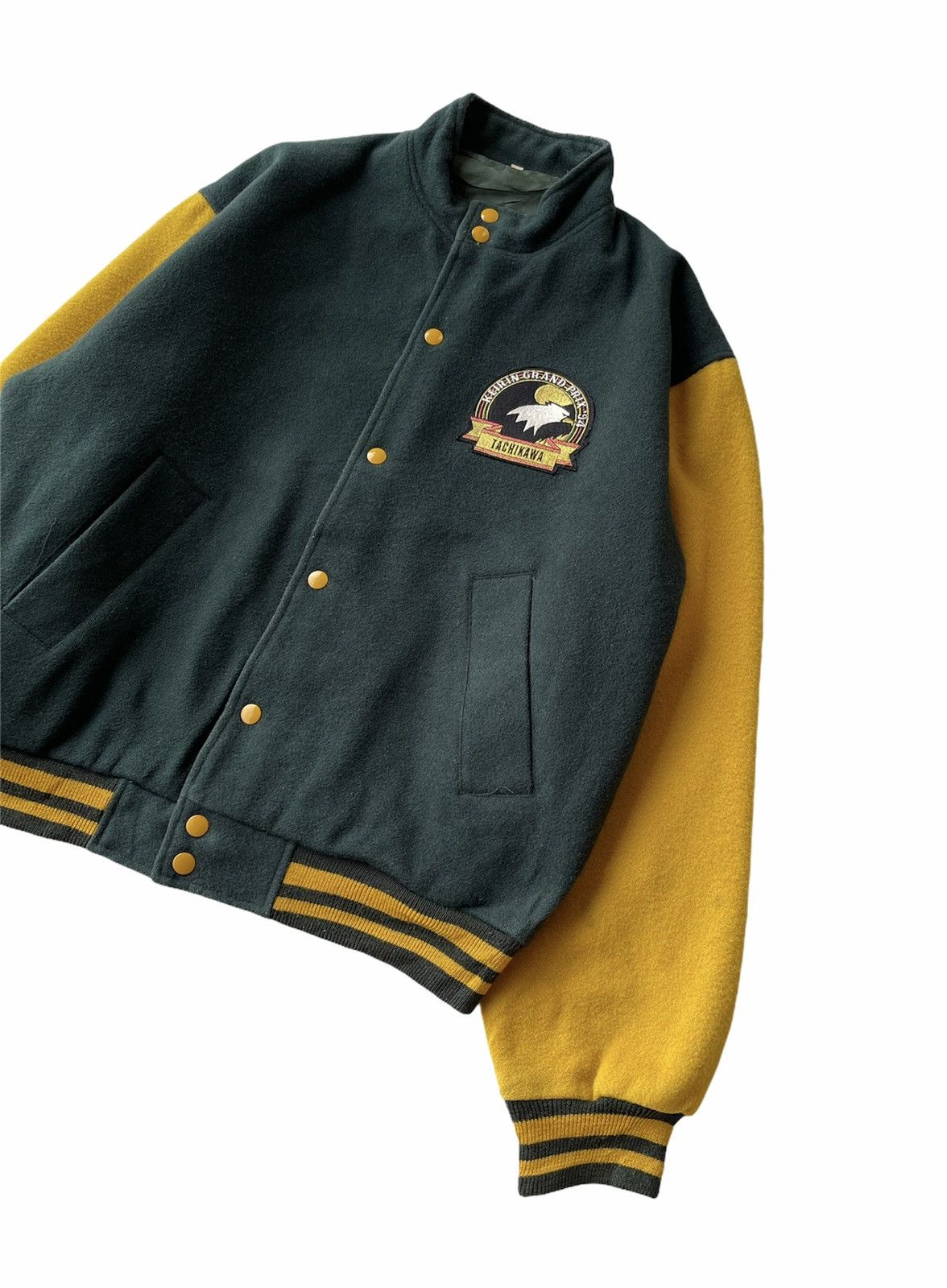 Vintage VINTAGE 90s KEIRIN GRAND PRIX RACING VARSITY JACKET Size US XL / EU 56 / 4 - 3 Thumbnail