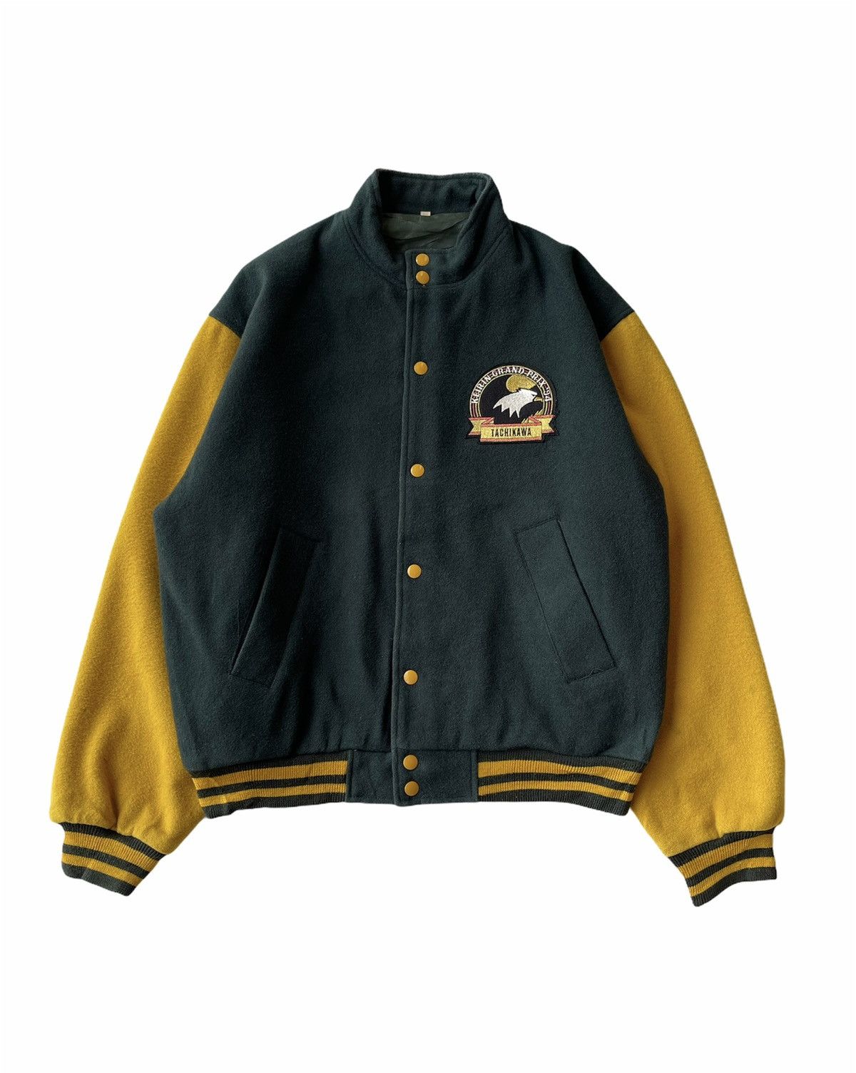 Vintage VINTAGE 90s KEIRIN GRAND PRIX RACING VARSITY JACKET Size US XL / EU 56 / 4 - 1 Thumbnail