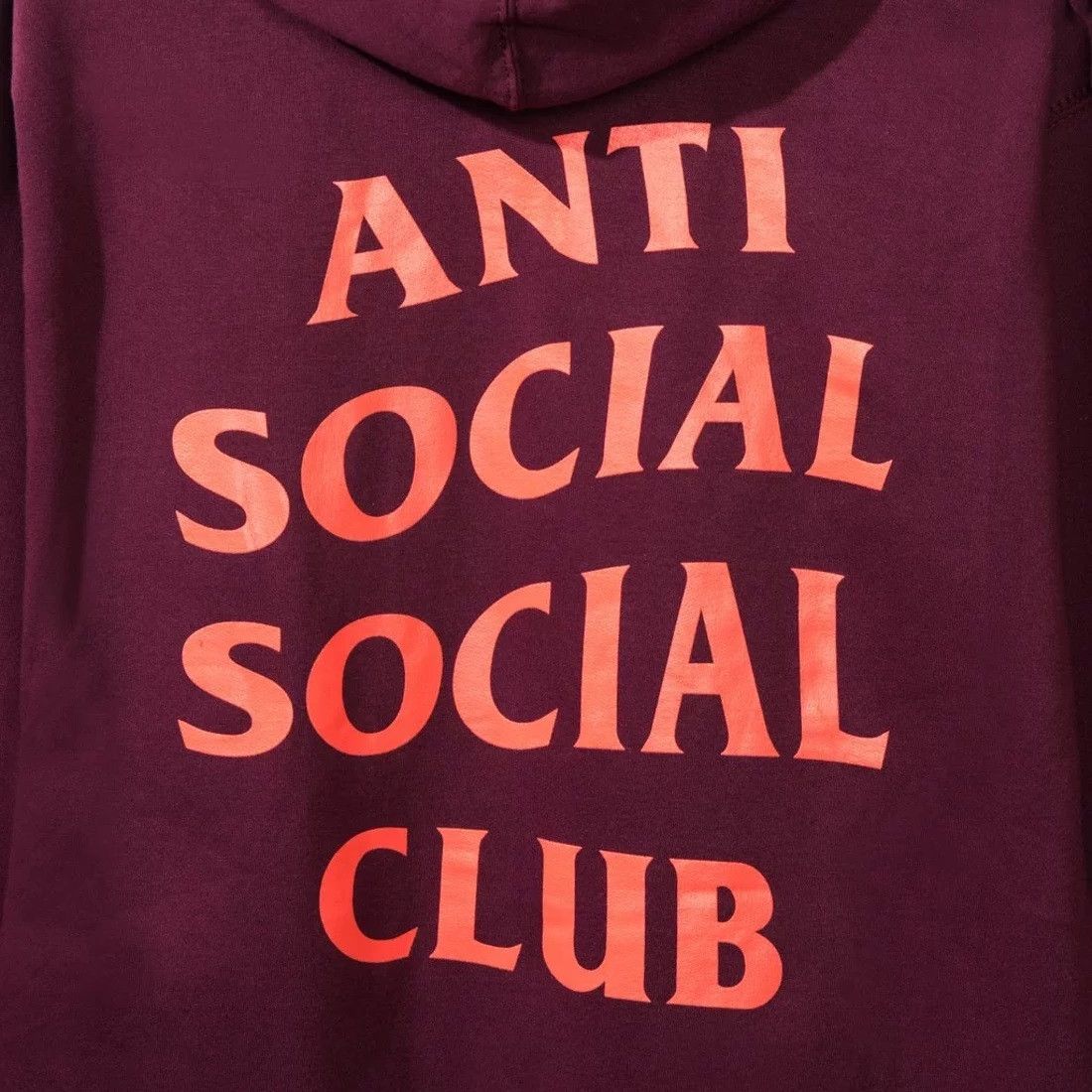 Anti Social Social Club DS ASSC Logo Maroon Zip Hoodie Supreme Offwhite Bape Kith Size US XL / EU 56 / 4 - 3 Thumbnail