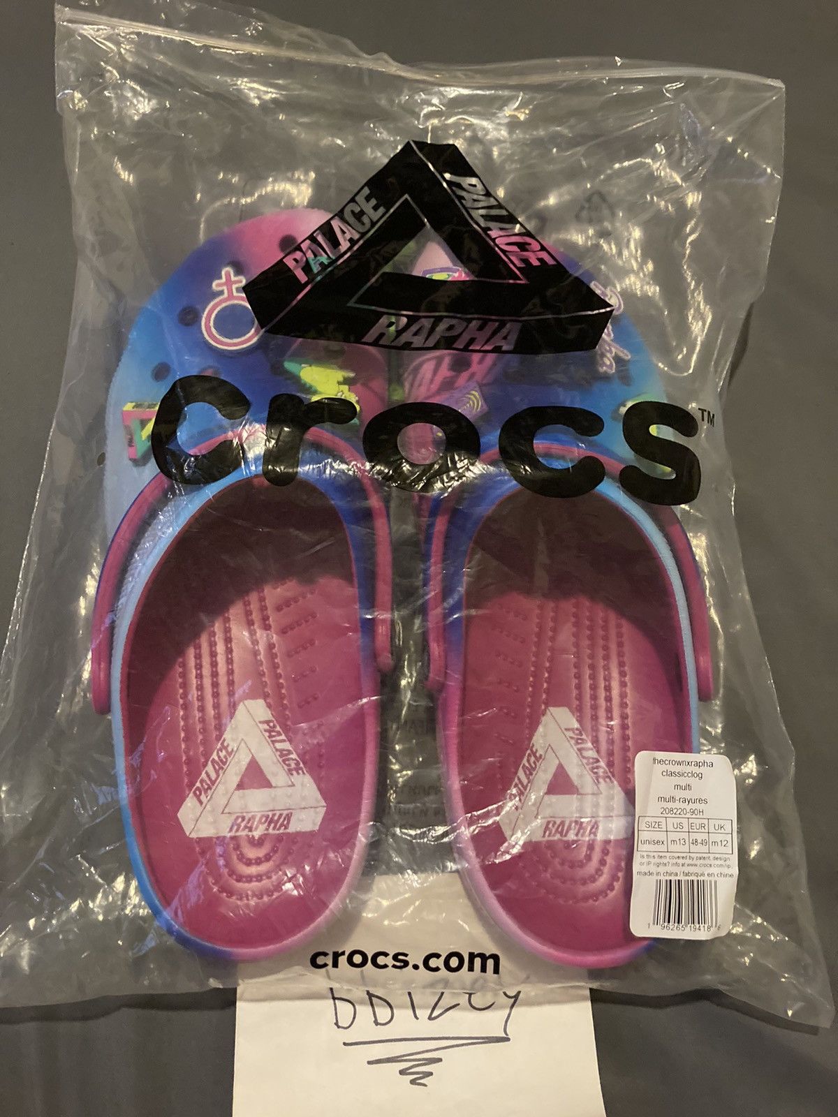 Palace Palace Crocs Classic Clog Rapha Education First Size 13