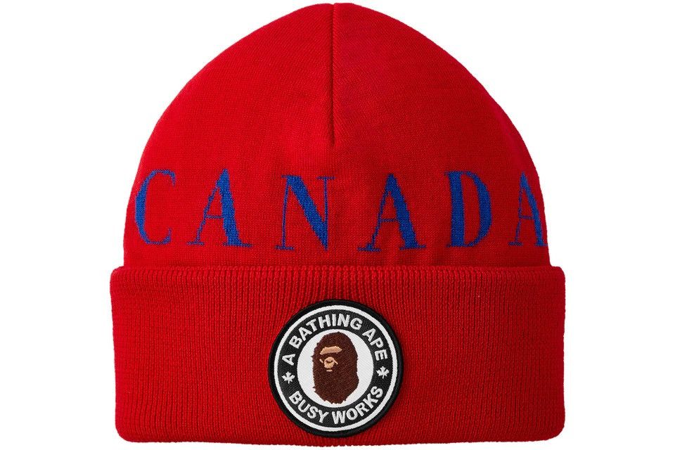 Bape × CNCPTS × Canada Goose BAPE x Canada Goose x Concepts Toque Beanie Red Size ONE SIZE - 2 Thumbnail