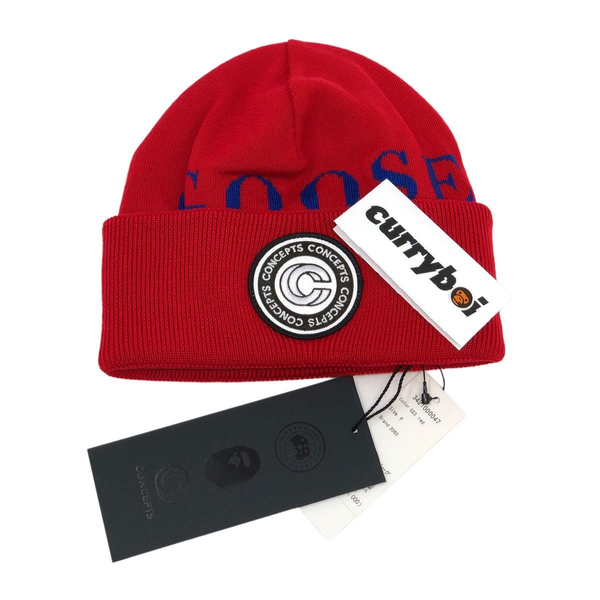 Bape × CNCPTS × Canada Goose BAPE x Canada Goose x Concepts Toque Beanie Red Size ONE SIZE - 4 Thumbnail