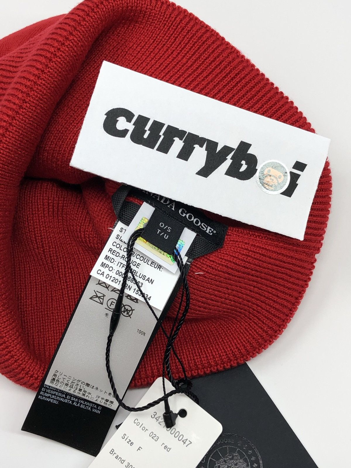Bape × CNCPTS × Canada Goose BAPE x Canada Goose x Concepts Toque Beanie Red Size ONE SIZE - 6 Thumbnail