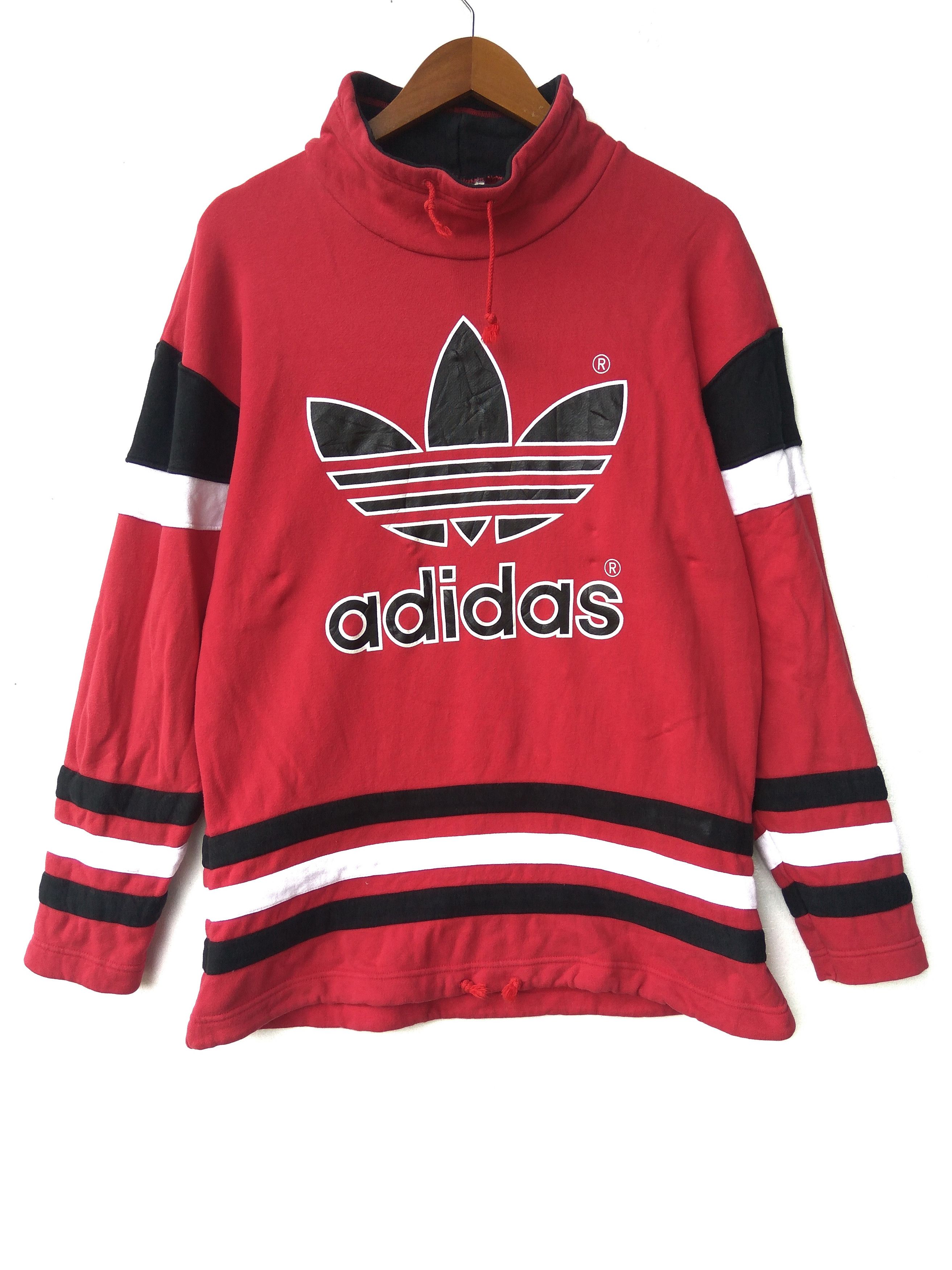 Adidas Vintage 90s Vintage Adidas Big Logo sweatshirt Spell out Size US L / EU 52-54 / 3 - 1 Thumbnail