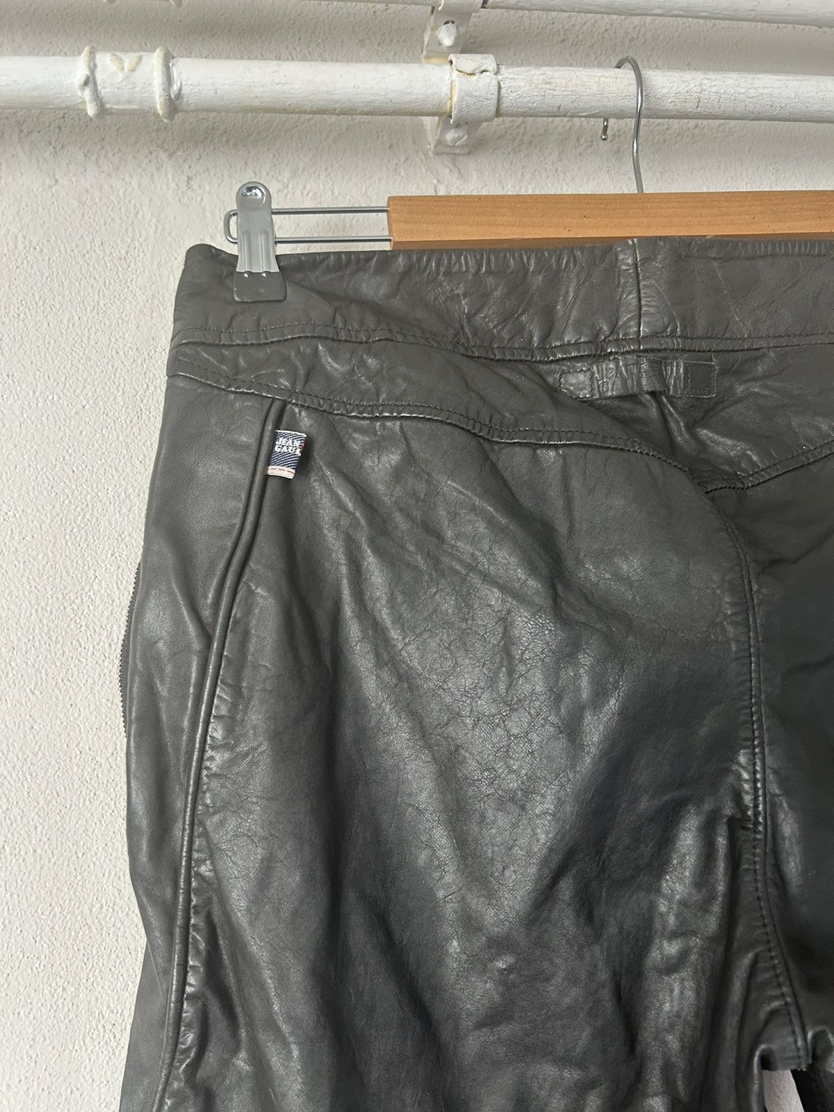 Jean Paul Gaultier Leather Biker Pants Size US 32 / EU 48 - 10 Thumbnail