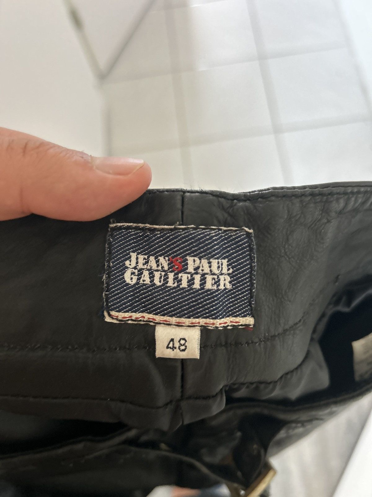 Jean Paul Gaultier Leather Biker Pants Size US 32 / EU 48 - 16 Thumbnail