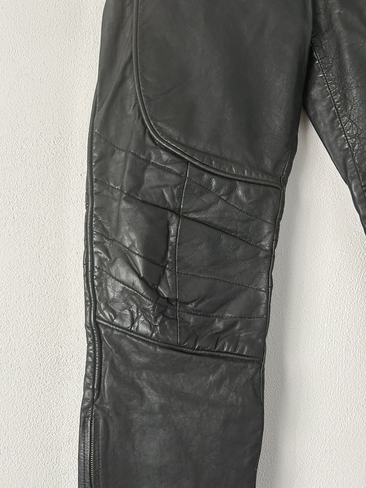 Jean Paul Gaultier Leather Biker Pants Size US 32 / EU 48 - 4 Thumbnail