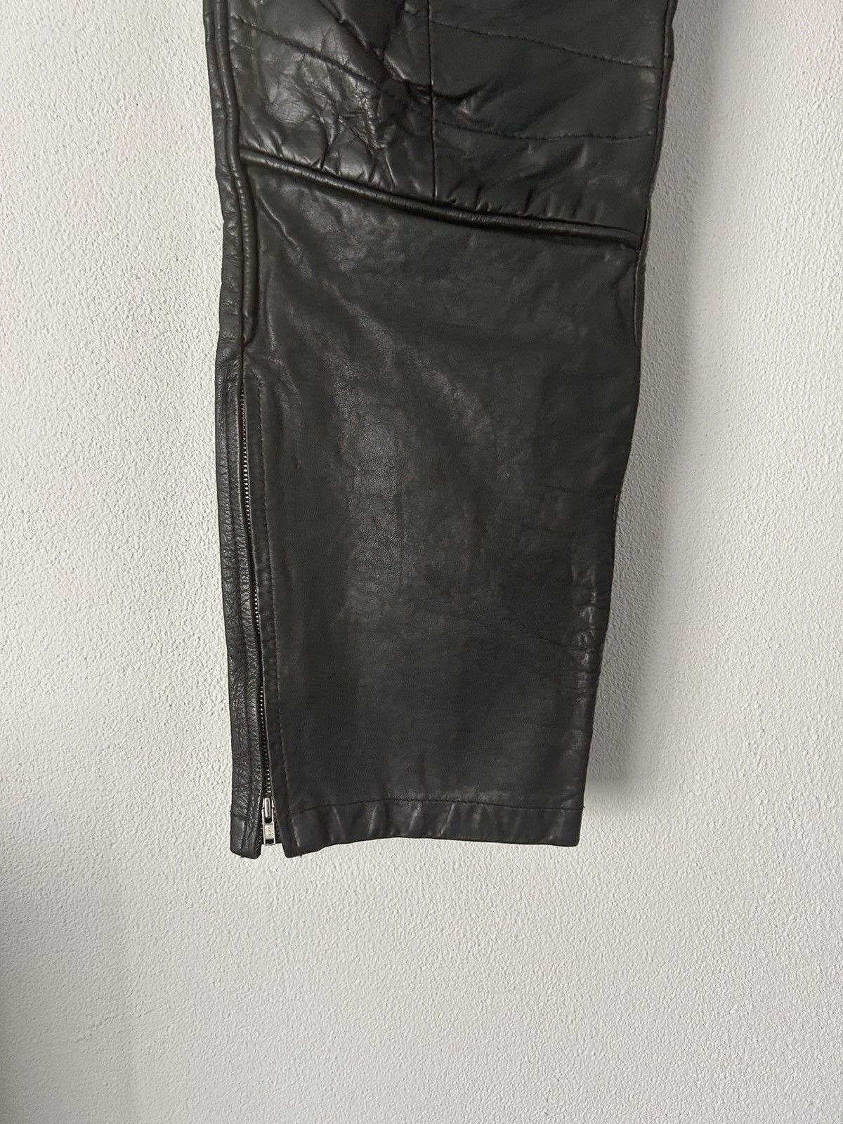Jean Paul Gaultier Leather Biker Pants Size US 32 / EU 48 - 5 Thumbnail