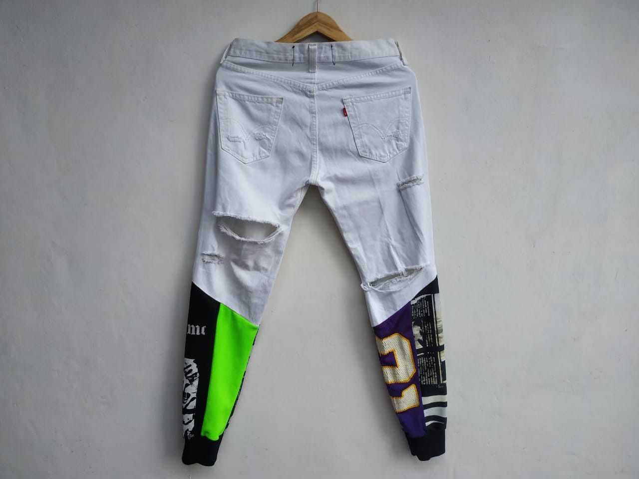 Fragment Design Fit 29 to 30, Levis X Cote Mer Distressed Hybrid Jeans Size US 30 / EU 46 - 4 Thumbnail