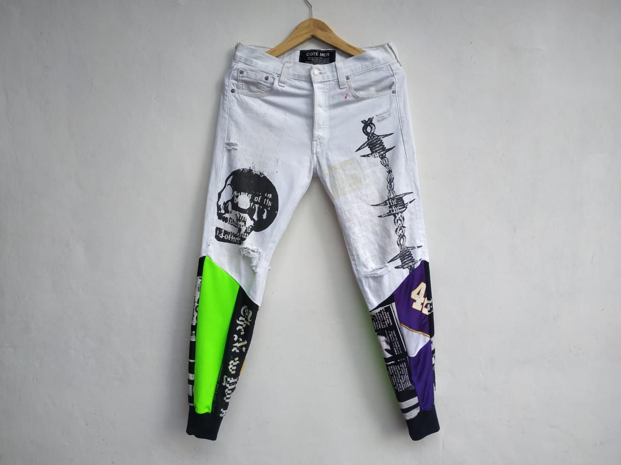 Fragment Design Fit 29 to 30, Levis X Cote Mer Distressed Hybrid Jeans Size US 30 / EU 46 - 1 Thumbnail