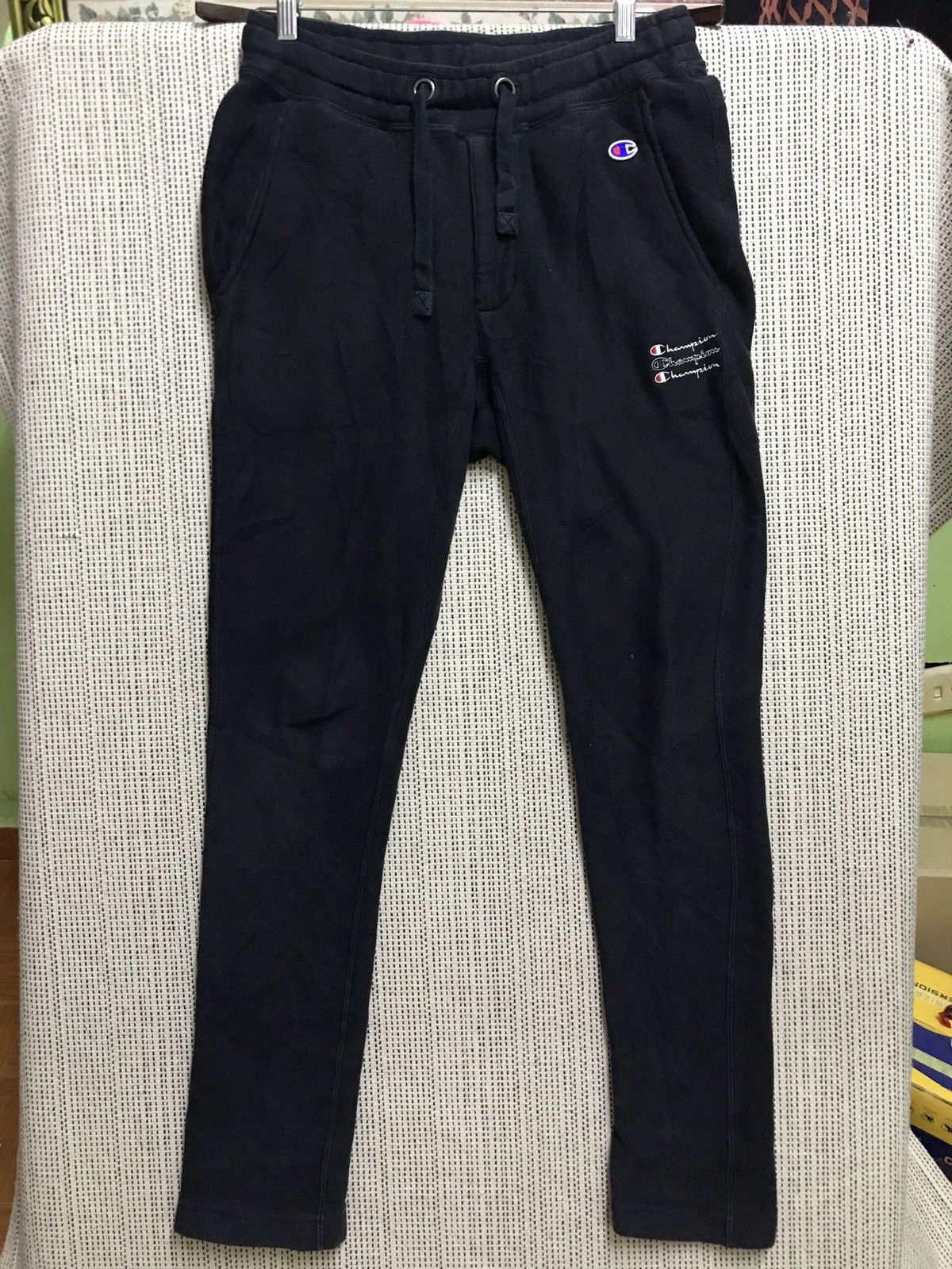 image of Champion Reverse Weave Sweatpants Size 30-32 in Black, Men's