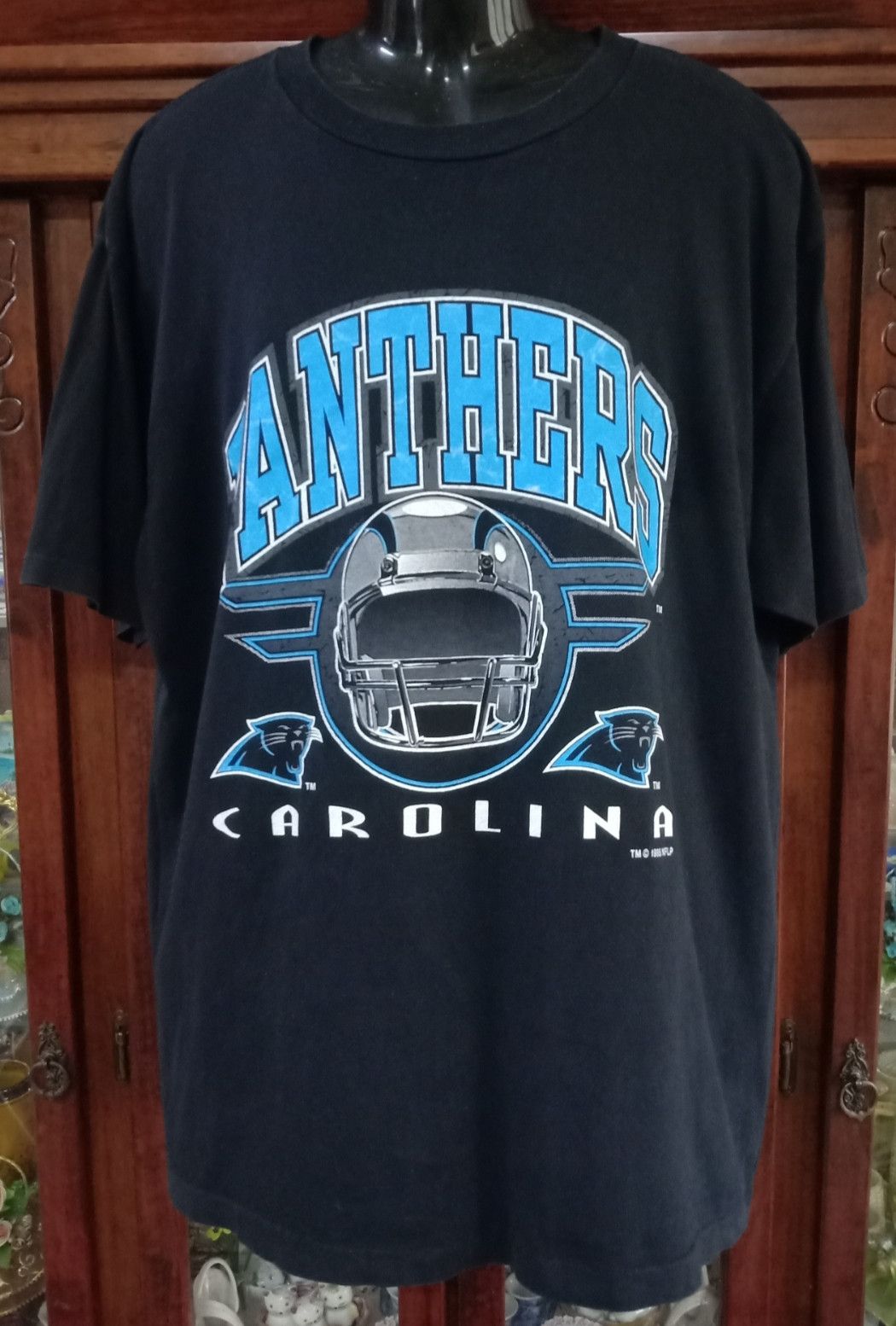 Logo 7 × NFL × Vintage Vintage 90s Carolina Panthers T-shirt Size US XL / EU 56 / 4 - 1 Thumbnail