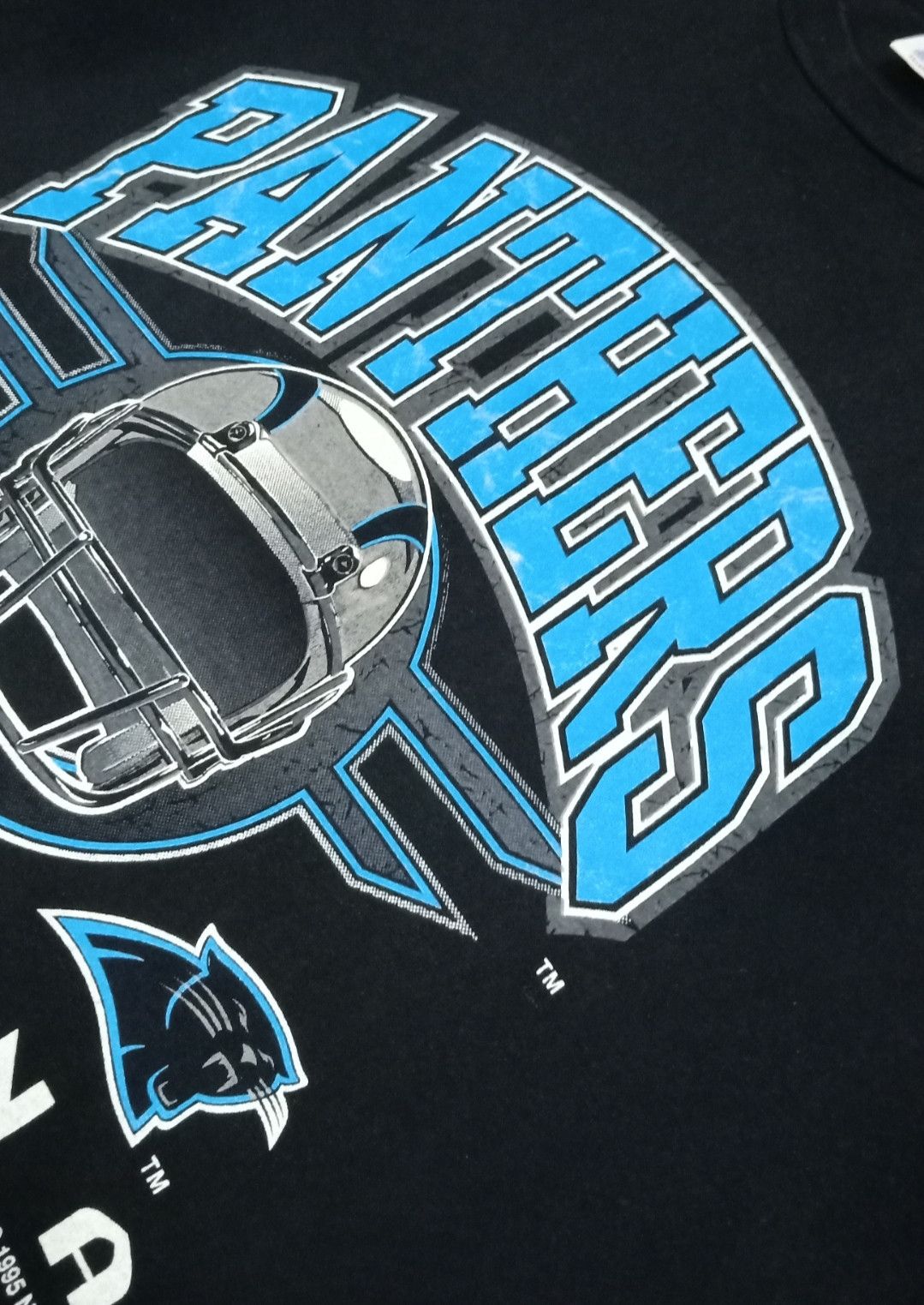 Logo 7 × NFL × Vintage Vintage 90s Carolina Panthers T-shirt Size US XL / EU 56 / 4 - 9 Thumbnail
