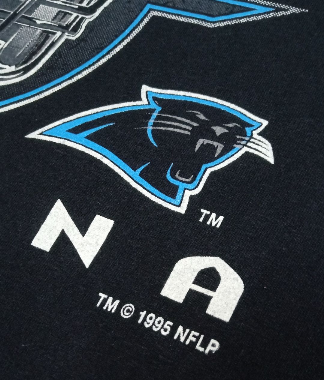 Logo 7 × NFL × Vintage Vintage 90s Carolina Panthers T-shirt Size US XL / EU 56 / 4 - 8 Thumbnail
