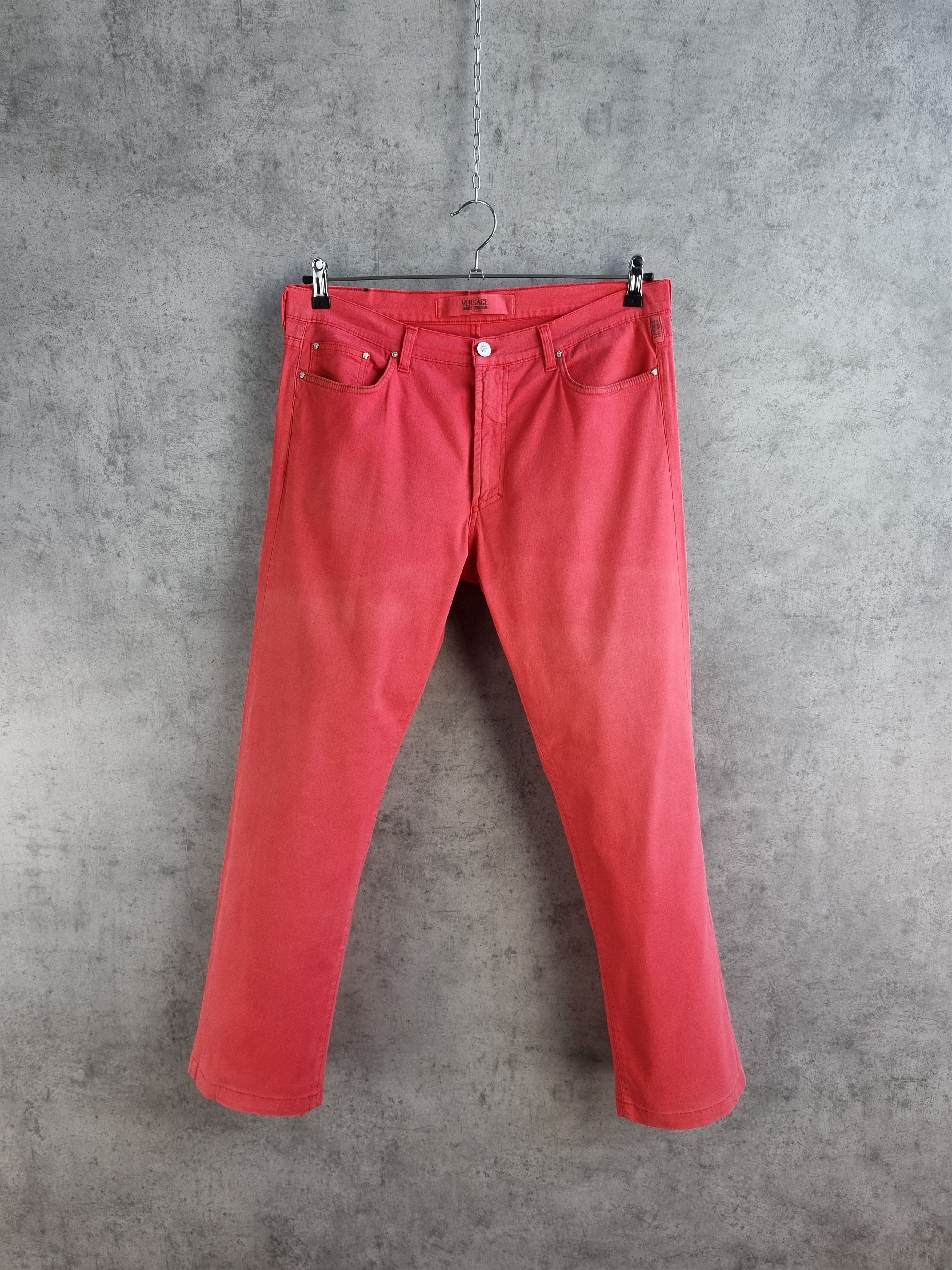 Gianni Valentino × Versace × Versace Jeans Couture VERSACE Jeans Couture Buttons fly pink denim pants Size US 34 / EU 50 - 2 Thumbnail