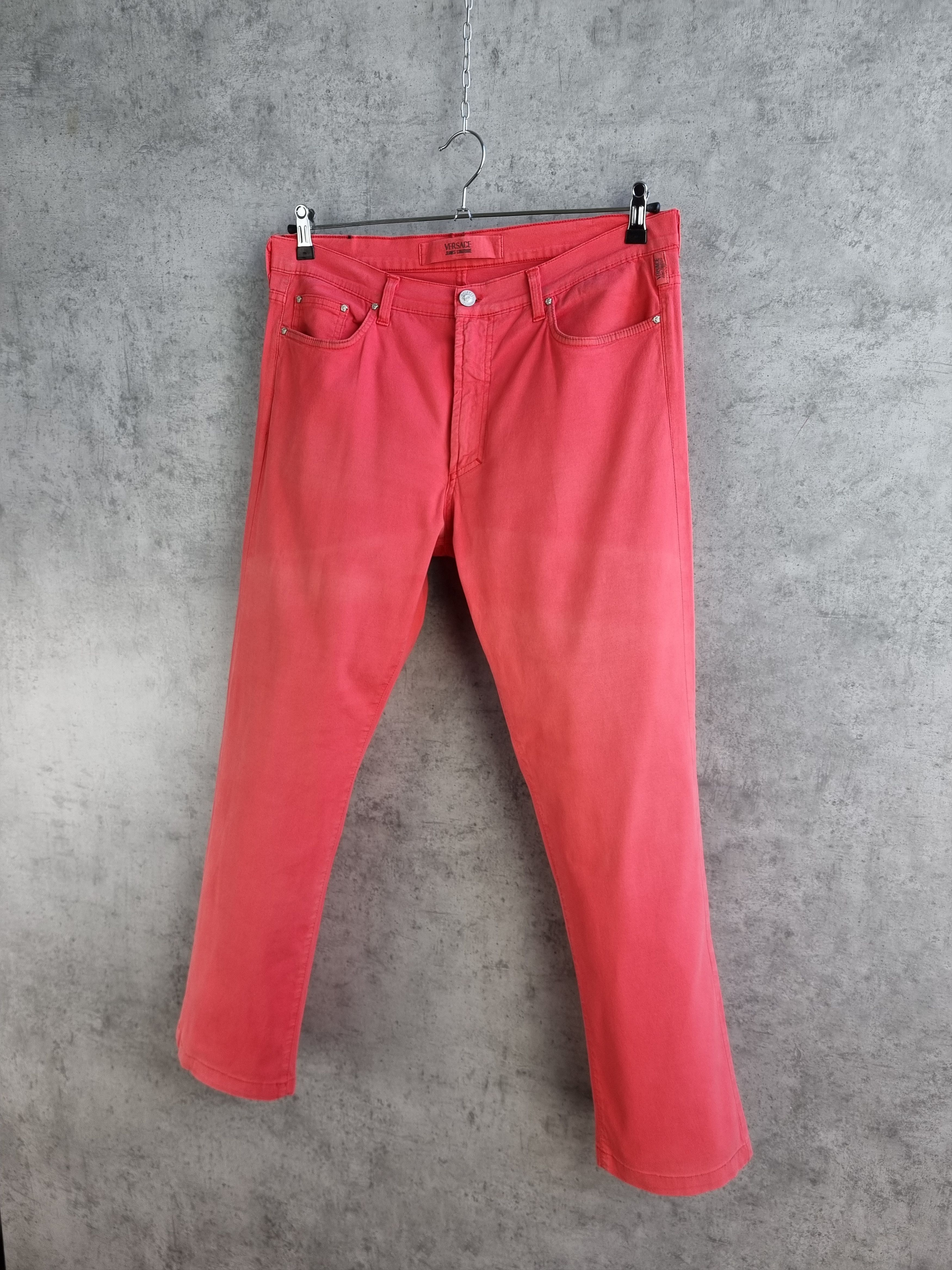 Gianni Valentino × Versace × Versace Jeans Couture VERSACE Jeans Couture Buttons fly pink denim pants Size US 34 / EU 50 - 15 Thumbnail