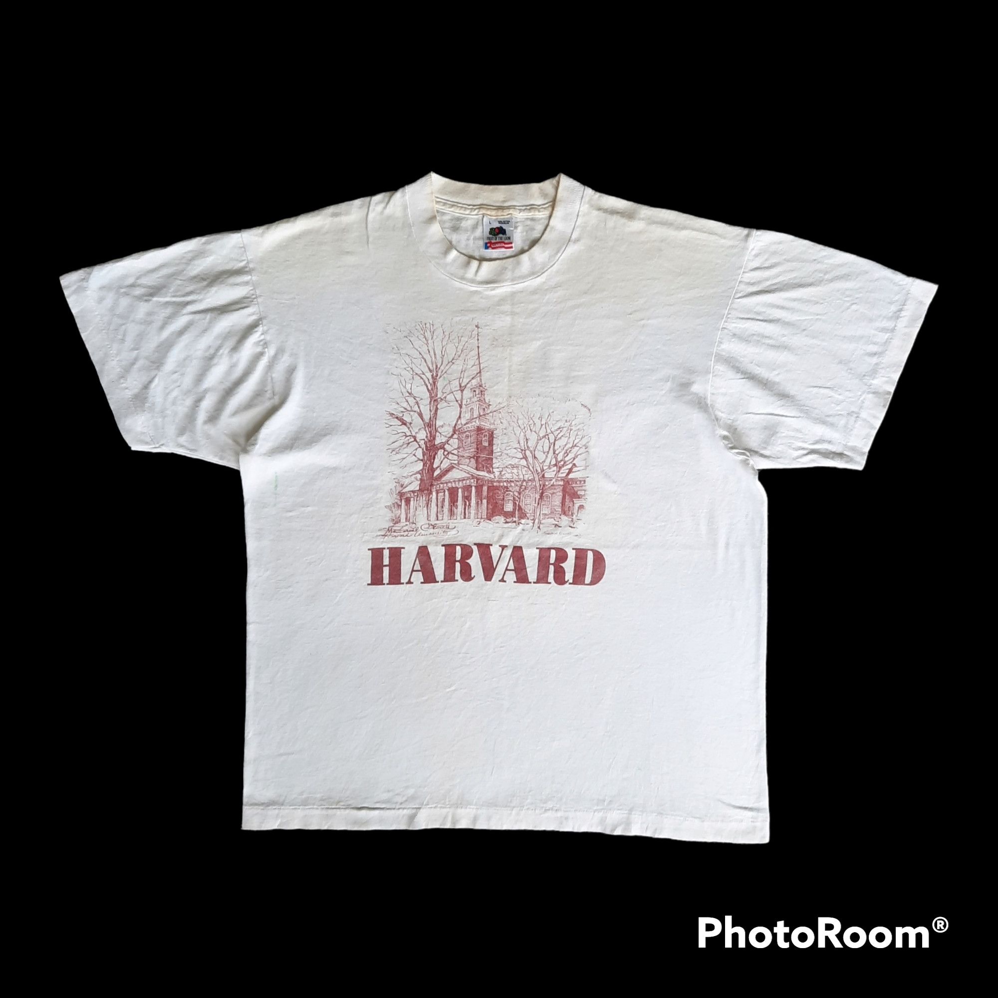 image of Vintage 90's Harvard University Tshirt, Men's (Size Large)
