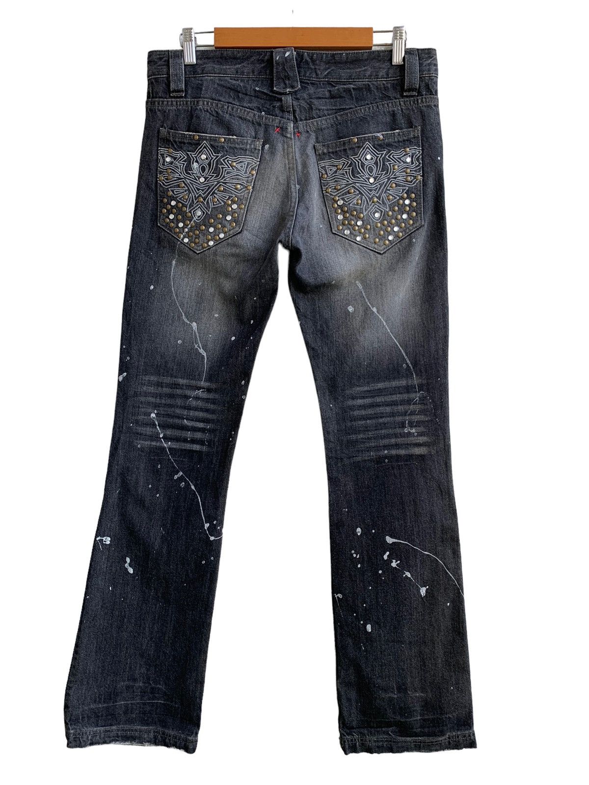 semanticdesign Flare🔥 Semantic Design Distressed Paint Splatter Jeans Size US 31 - 2 Thumbnail