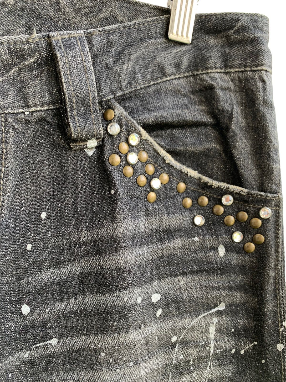 semanticdesign Flare🔥 Semantic Design Distressed Paint Splatter Jeans Size US 31 - 7 Thumbnail