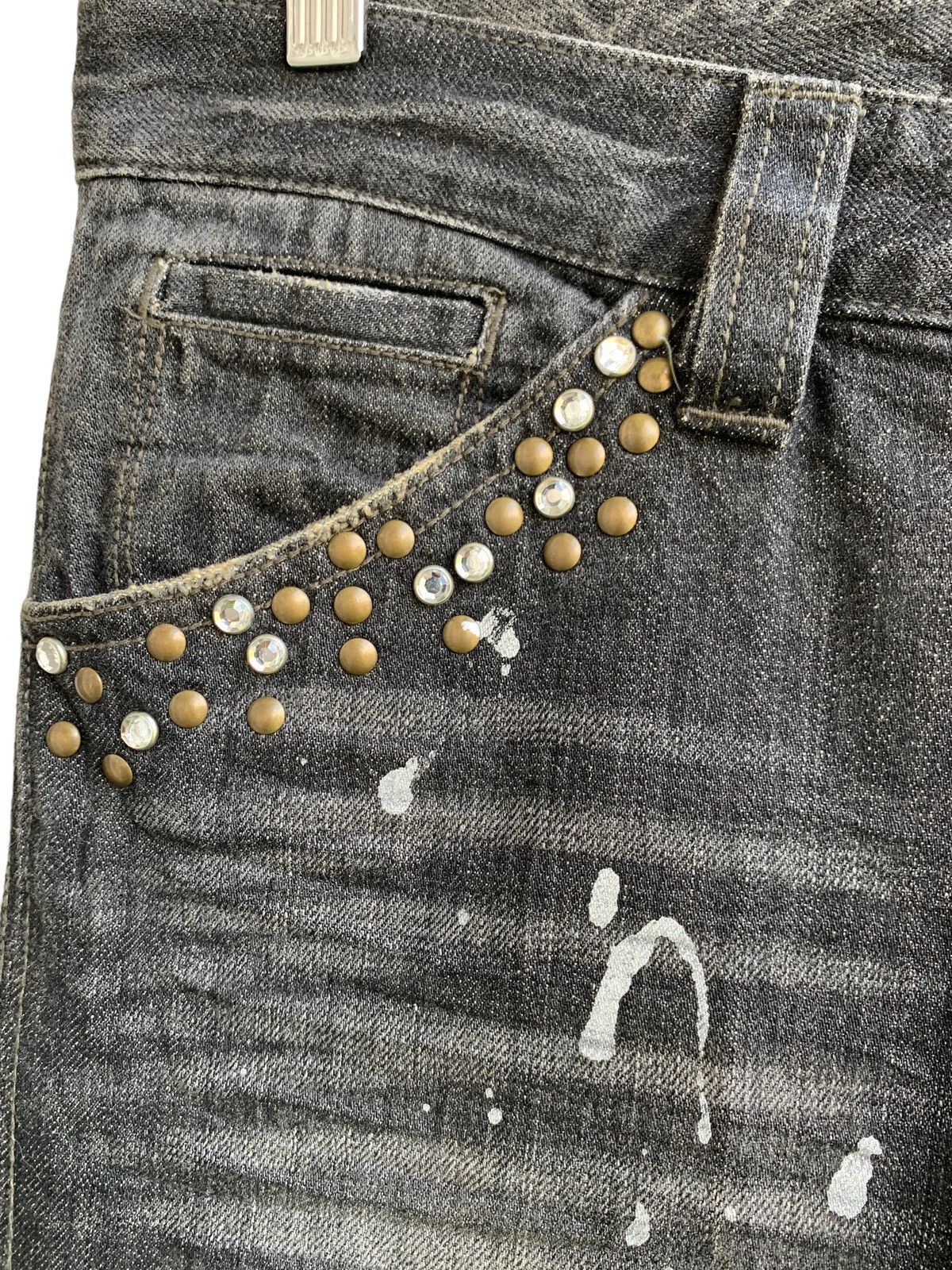 semanticdesign Flare🔥 Semantic Design Distressed Paint Splatter Jeans Size US 31 - 6 Thumbnail