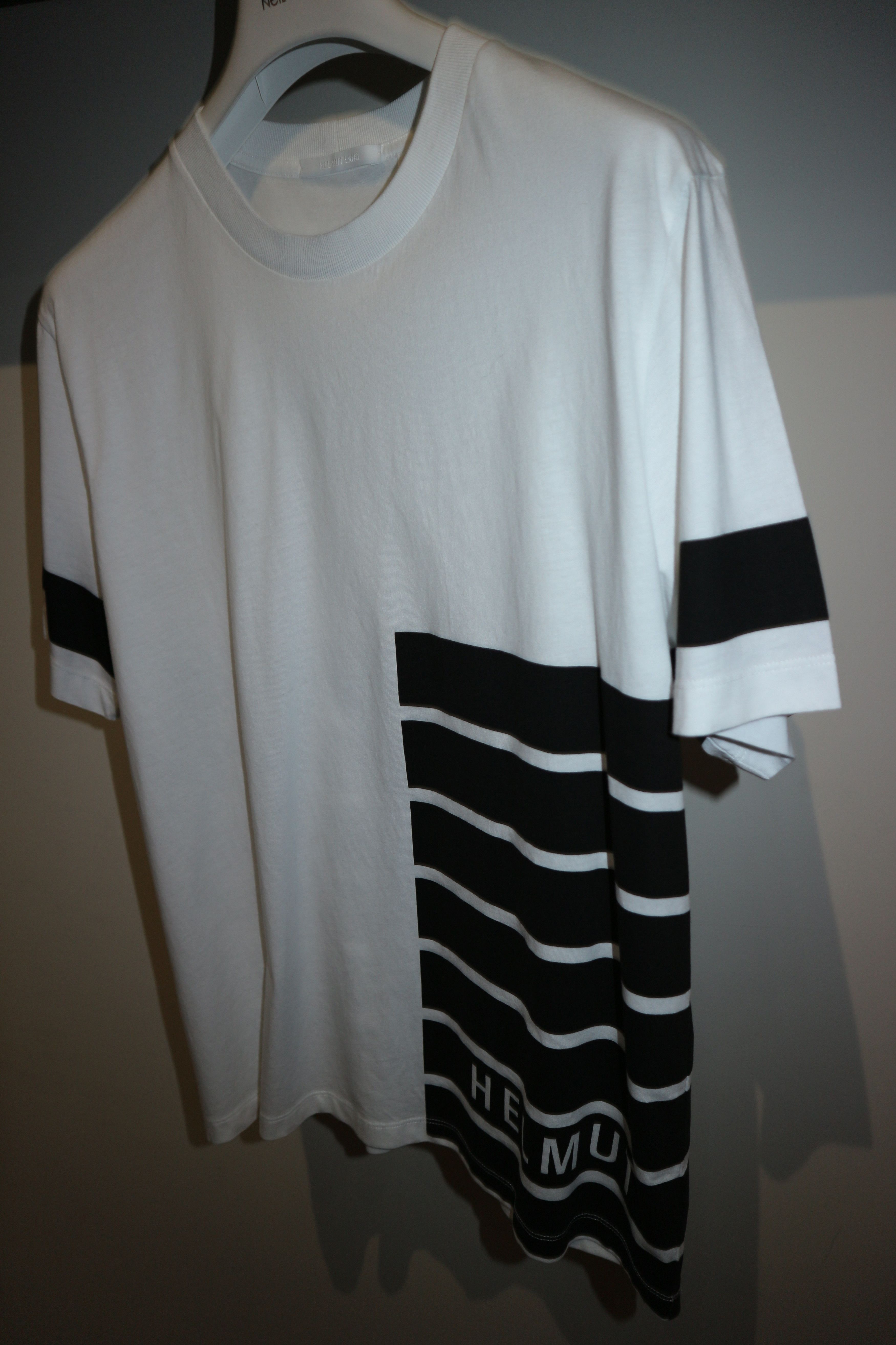 Helmut Lang logo stripes t-shirt Size US M / EU 48-50 / 2 - 6 Thumbnail