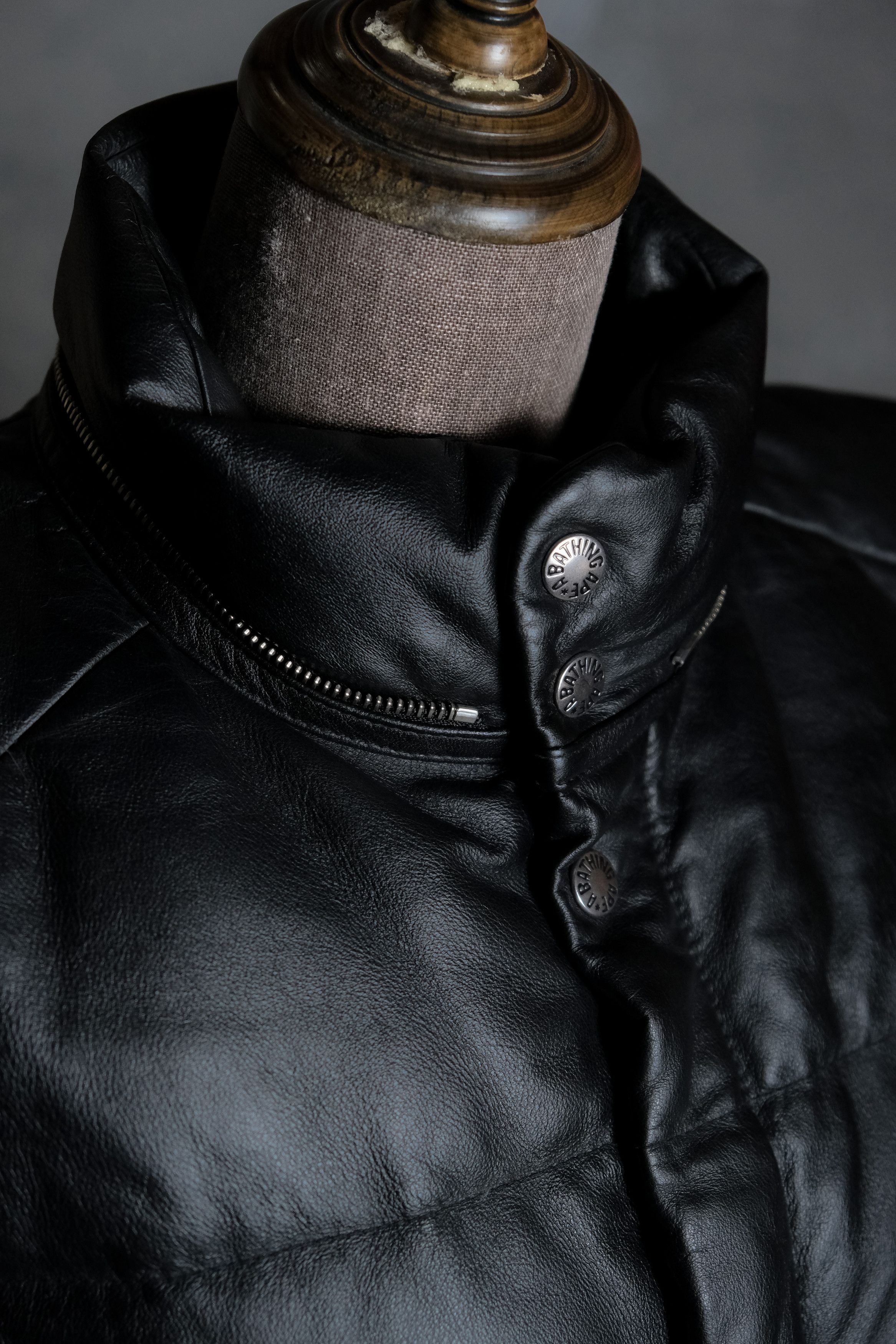 Bape A Bathing Ape BAPE Leather Classic Down Jacket NIGO Size US M / EU 48-50 / 2 - 2 Thumbnail