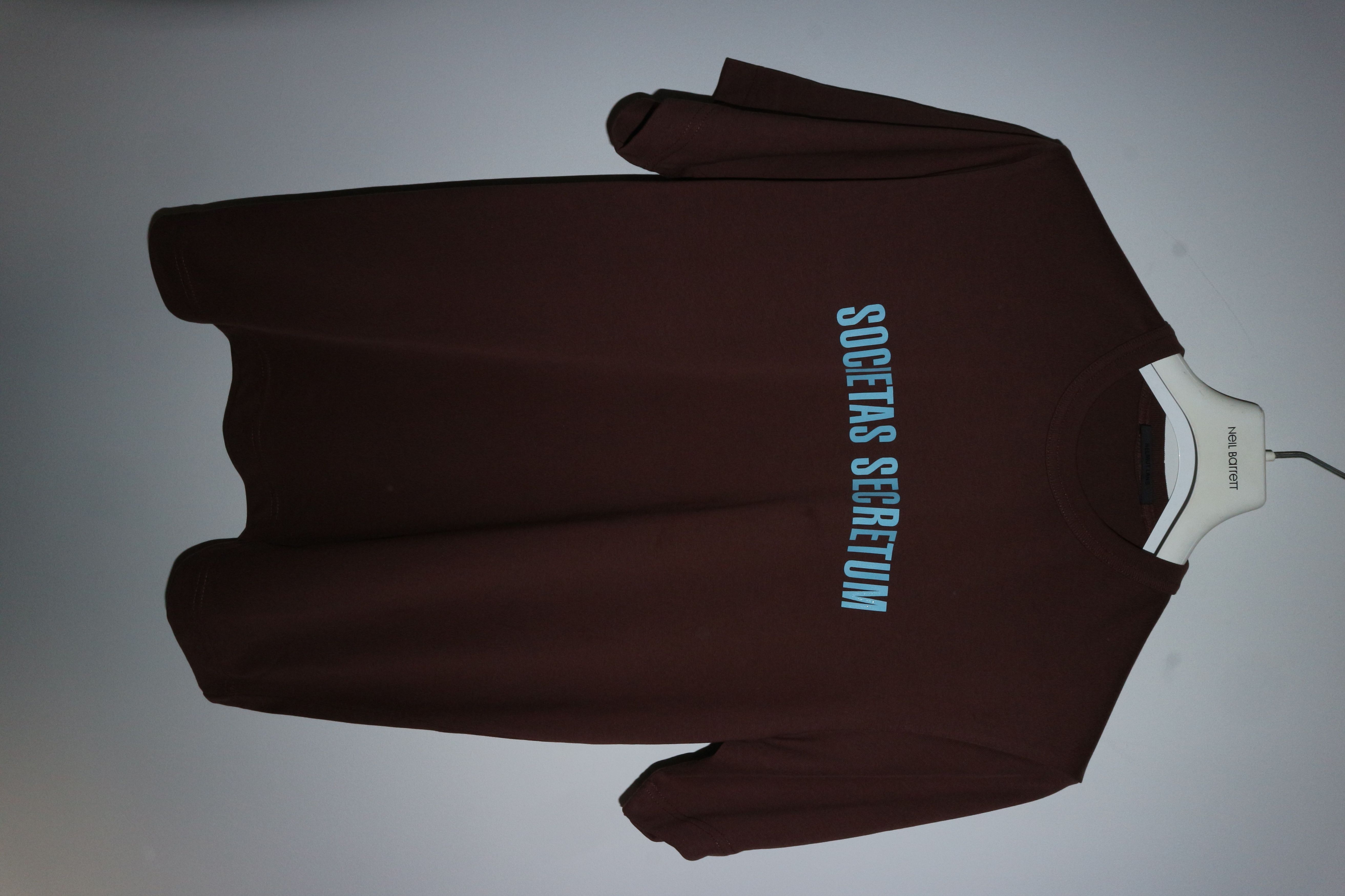 image of Helmut Lang Societas Secretum T-Shirt in Brown, Men's (Size XS)