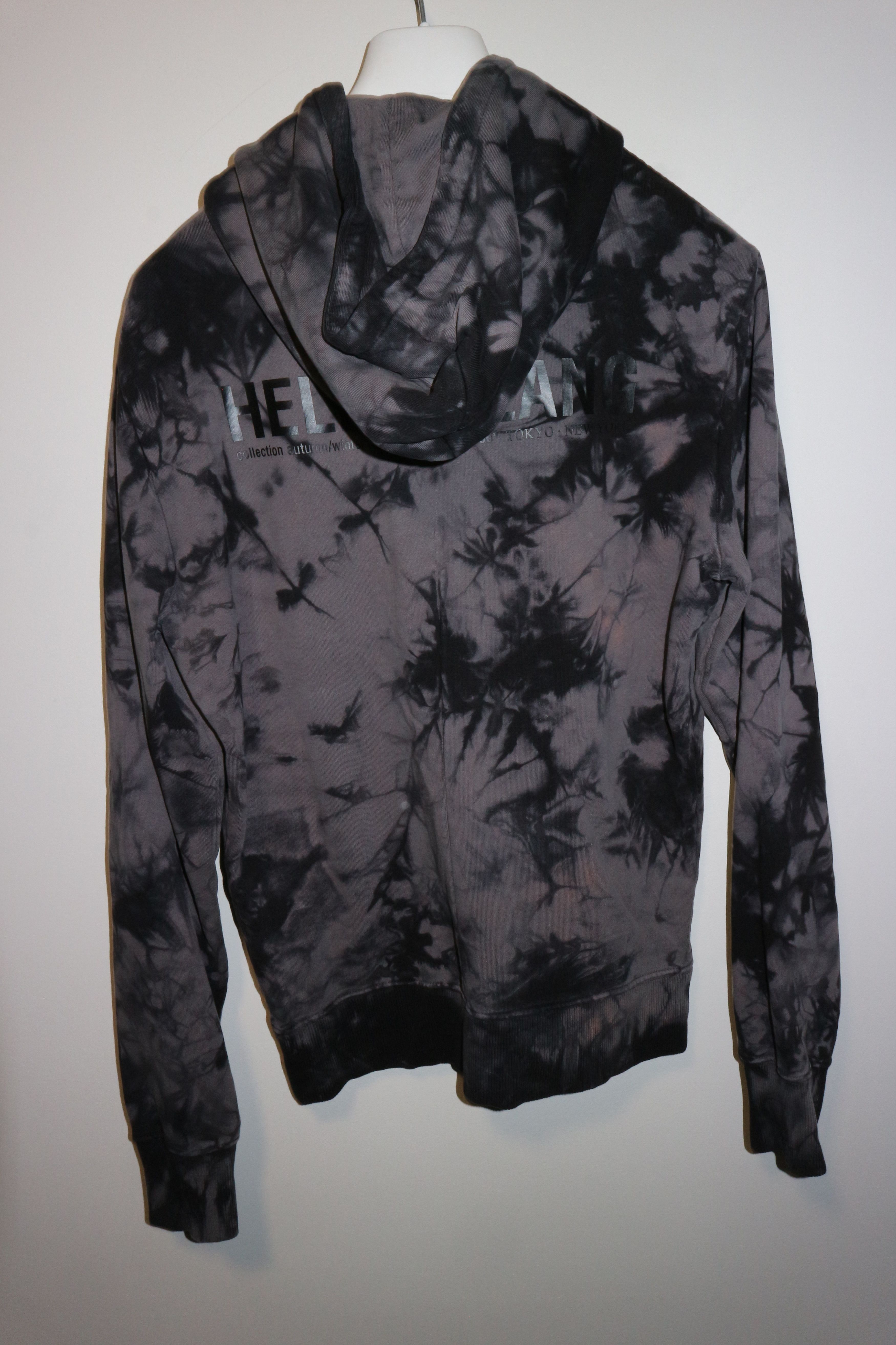 Helmut Lang Marble effect logo print hoodie Size US M / EU 48-50 / 2 - 5 Thumbnail