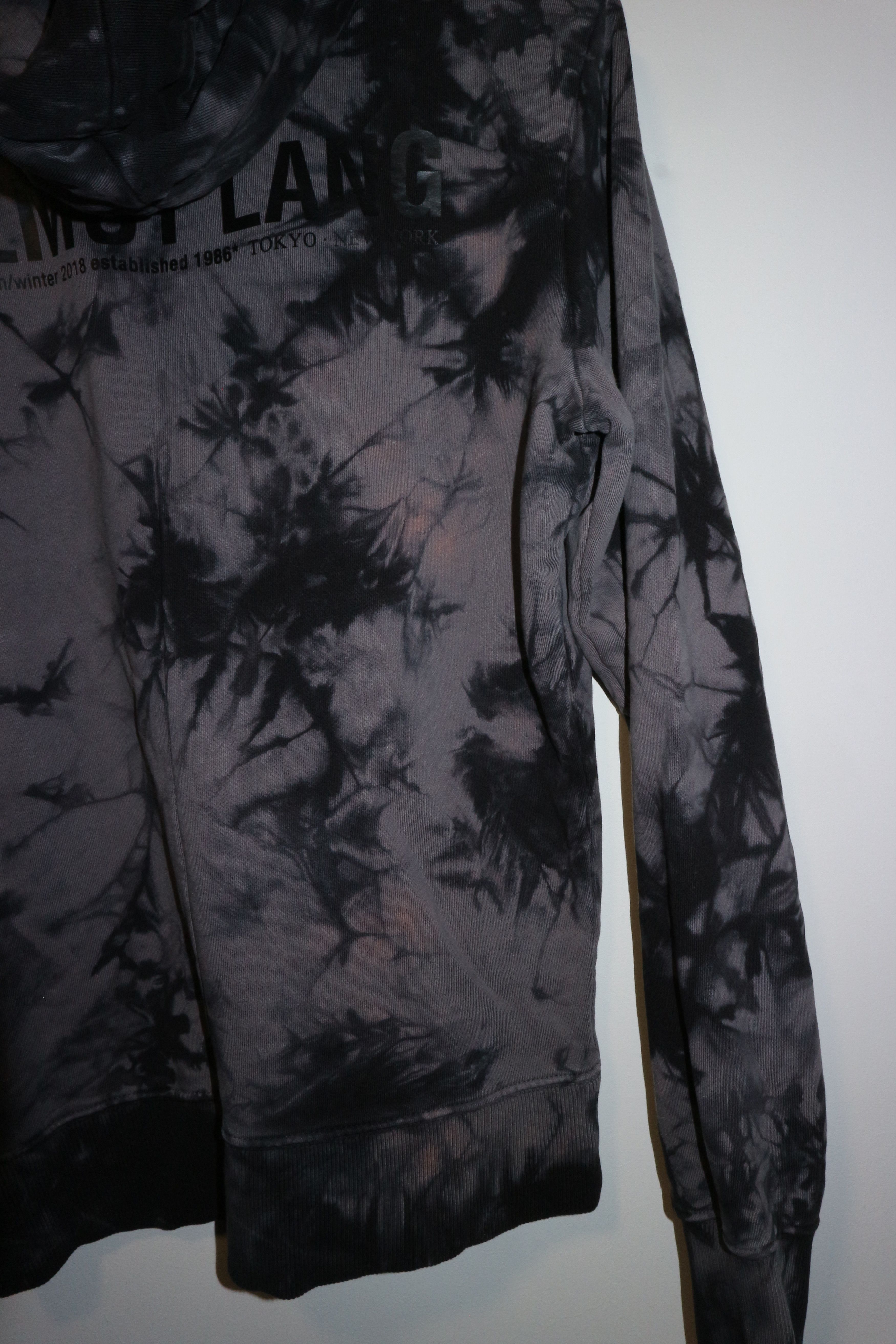 Helmut Lang Marble effect logo print hoodie Size US M / EU 48-50 / 2 - 7 Thumbnail