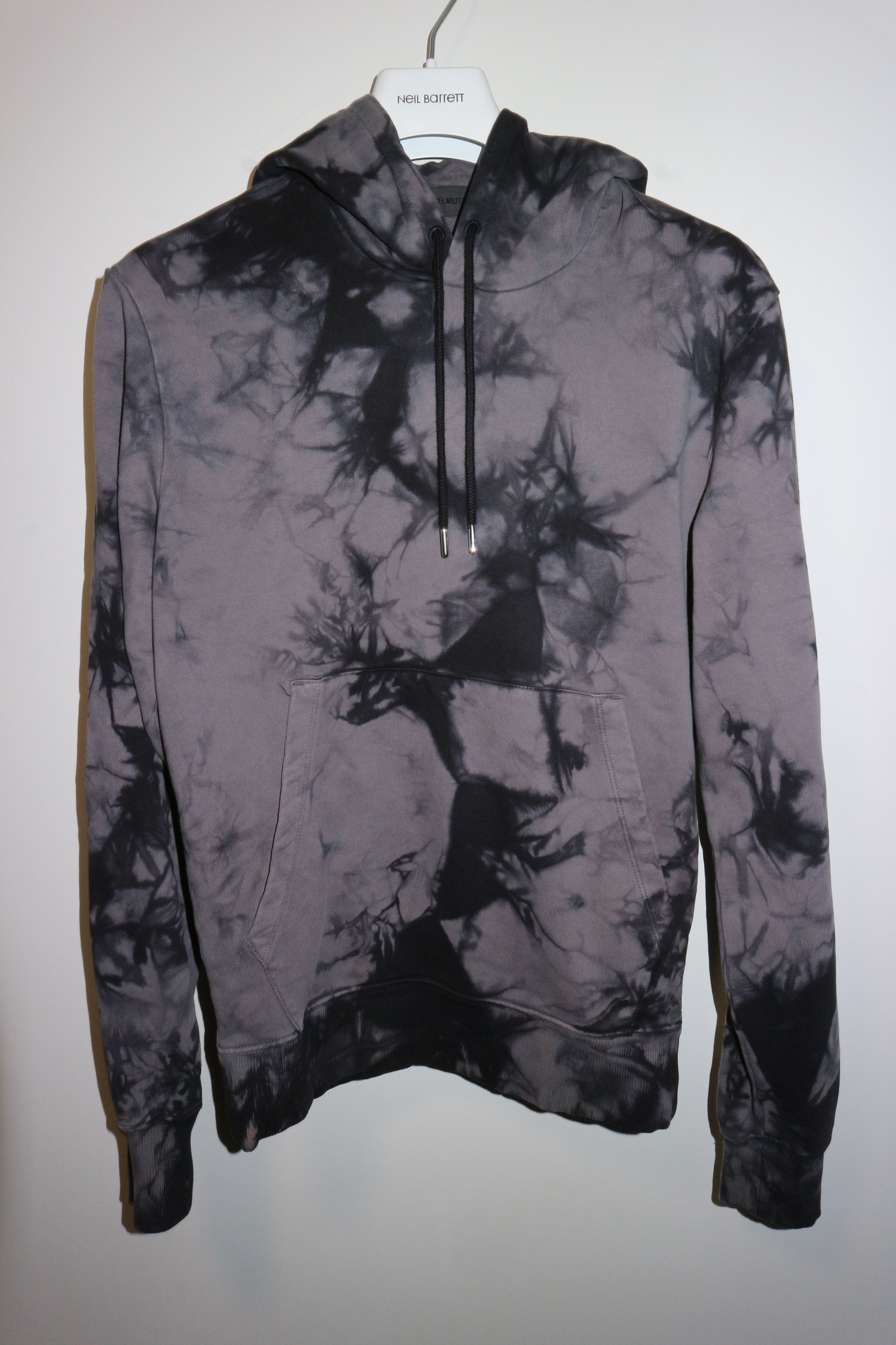 Helmut Lang Marble effect logo print hoodie Size US M / EU 48-50 / 2 - 1 Thumbnail