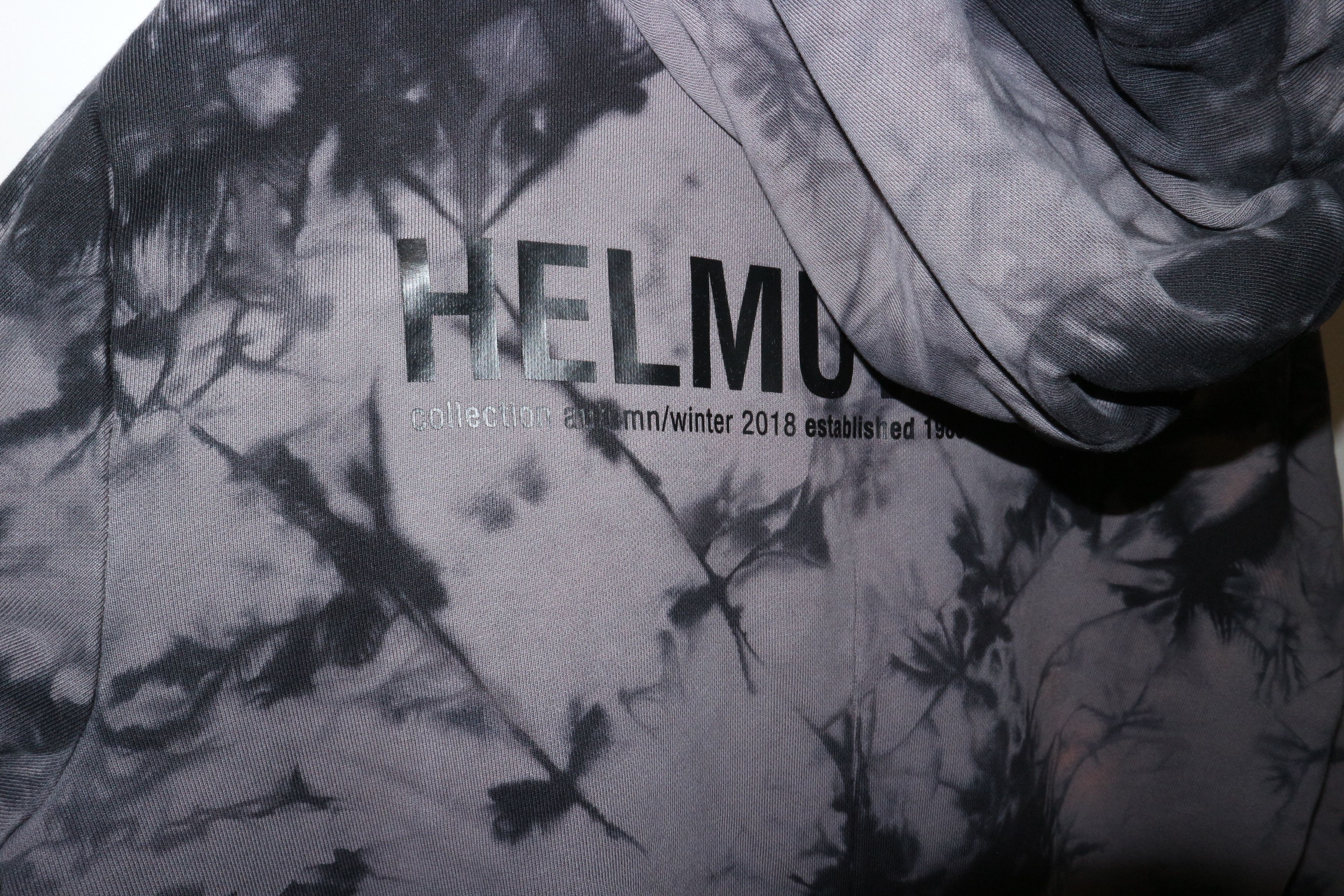 Helmut Lang Marble effect logo print hoodie Size US M / EU 48-50 / 2 - 10 Thumbnail