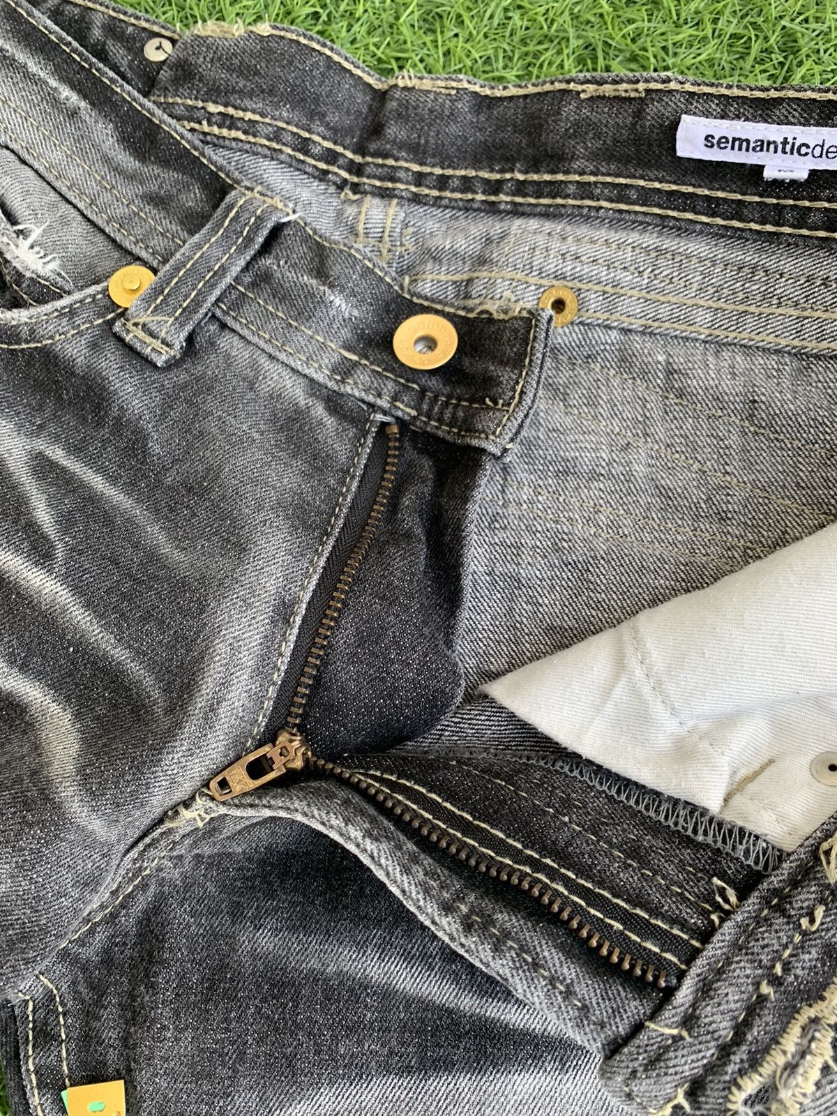 semanticdesign Japanese Brand Semantic Design Distressed Jeans Size US 29 - 8 Thumbnail