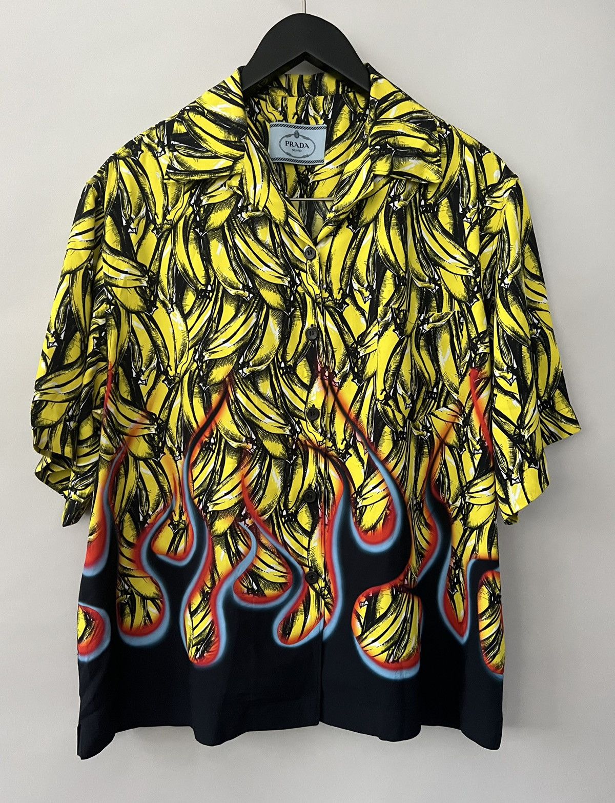 Prada Prada Banana and Flames Shirt Size US L / EU 52-54 / 3 - 3 Thumbnail