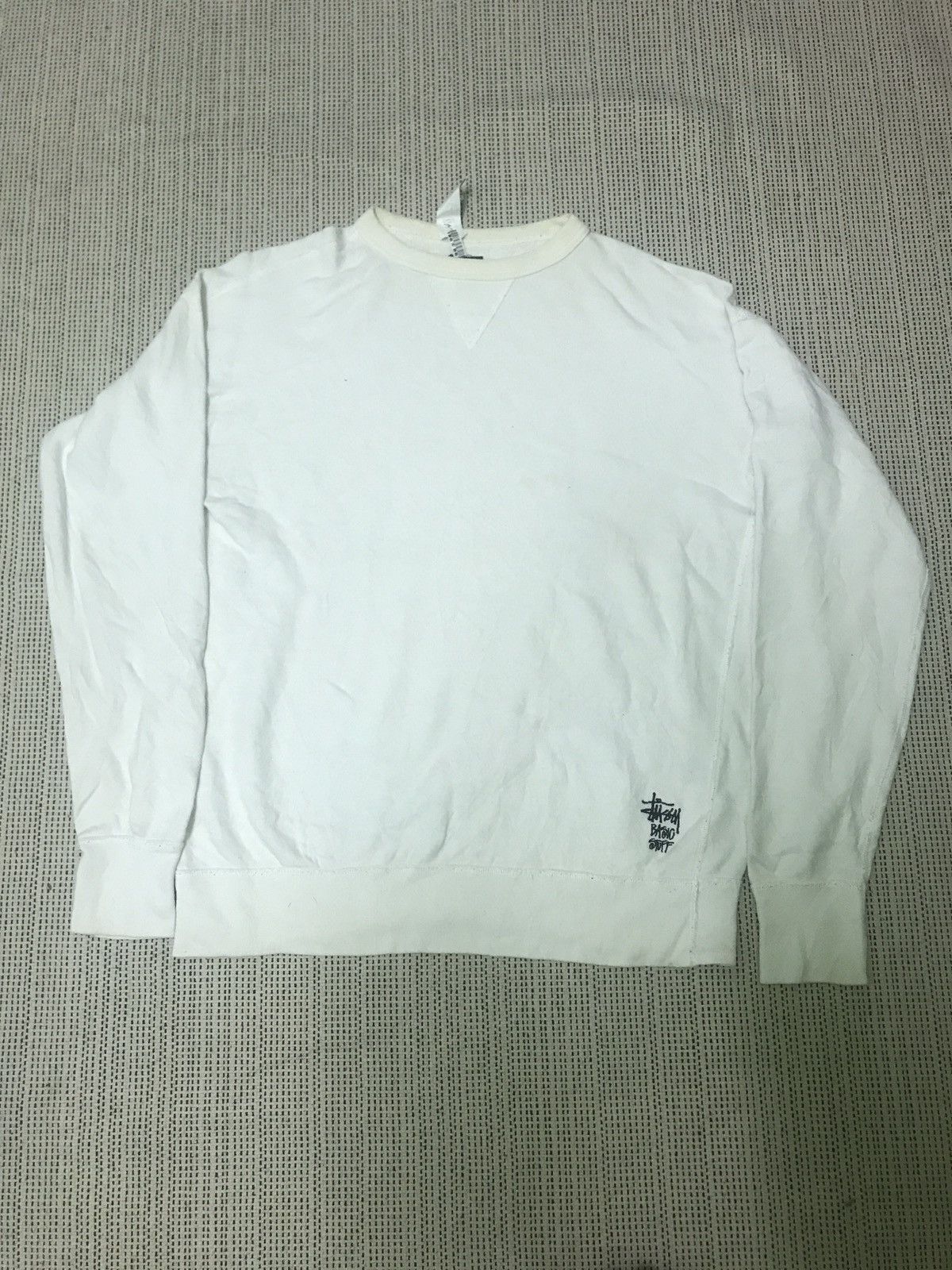 Stussy × Vintage Stussy Stock Logo Crew Sweat Grey Heather Size US M / EU 48-50 / 2 - 2 Thumbnail