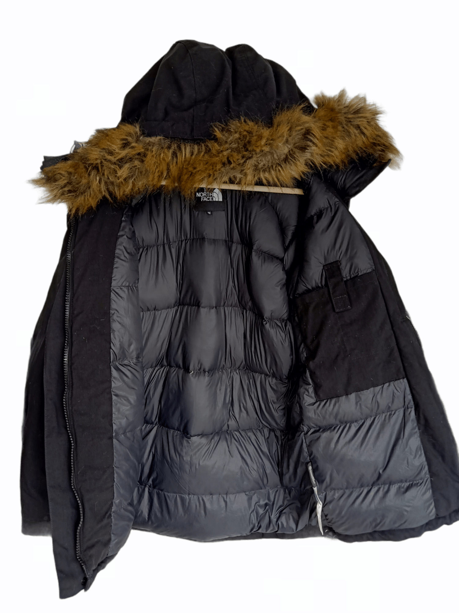 The North Face × Vintage The North Face Pertex Quantum Puffer Faux Fur Hoodie Size US M / EU 48-50 / 2 - 9 Thumbnail