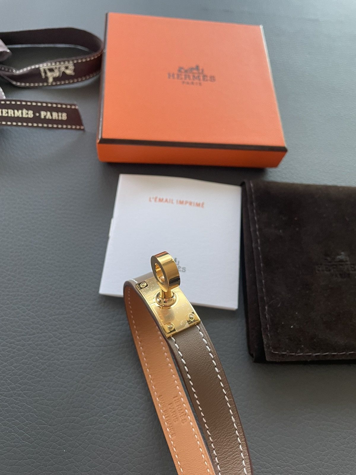 Hermes Sold Out Rare Iconic Brand New Kelly double leather bracelet Size ONE SIZE - 18 Thumbnail