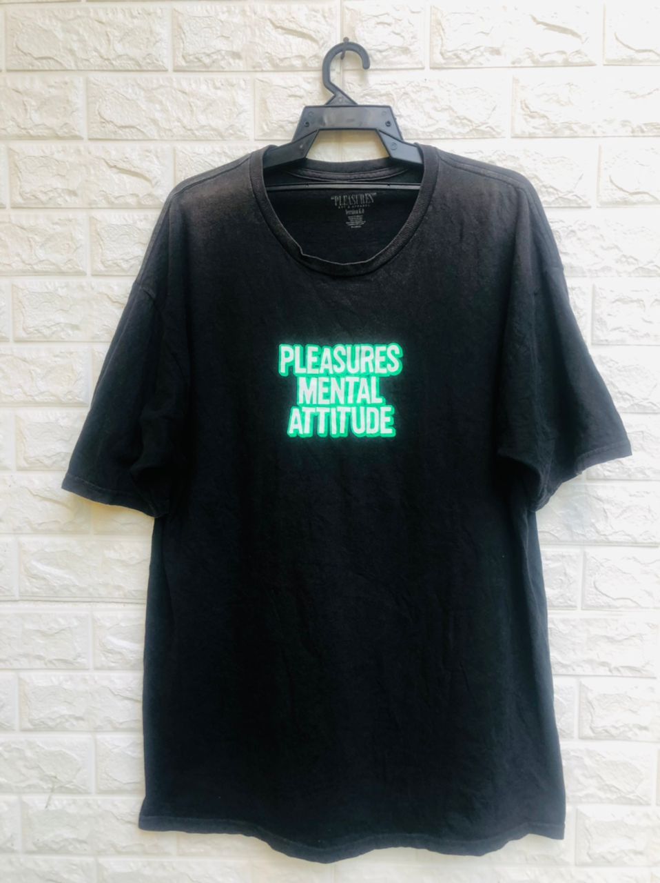 image of Pleasures Mental Attitude Japanese Designer Style in Faded Black, Men's (Size XL)