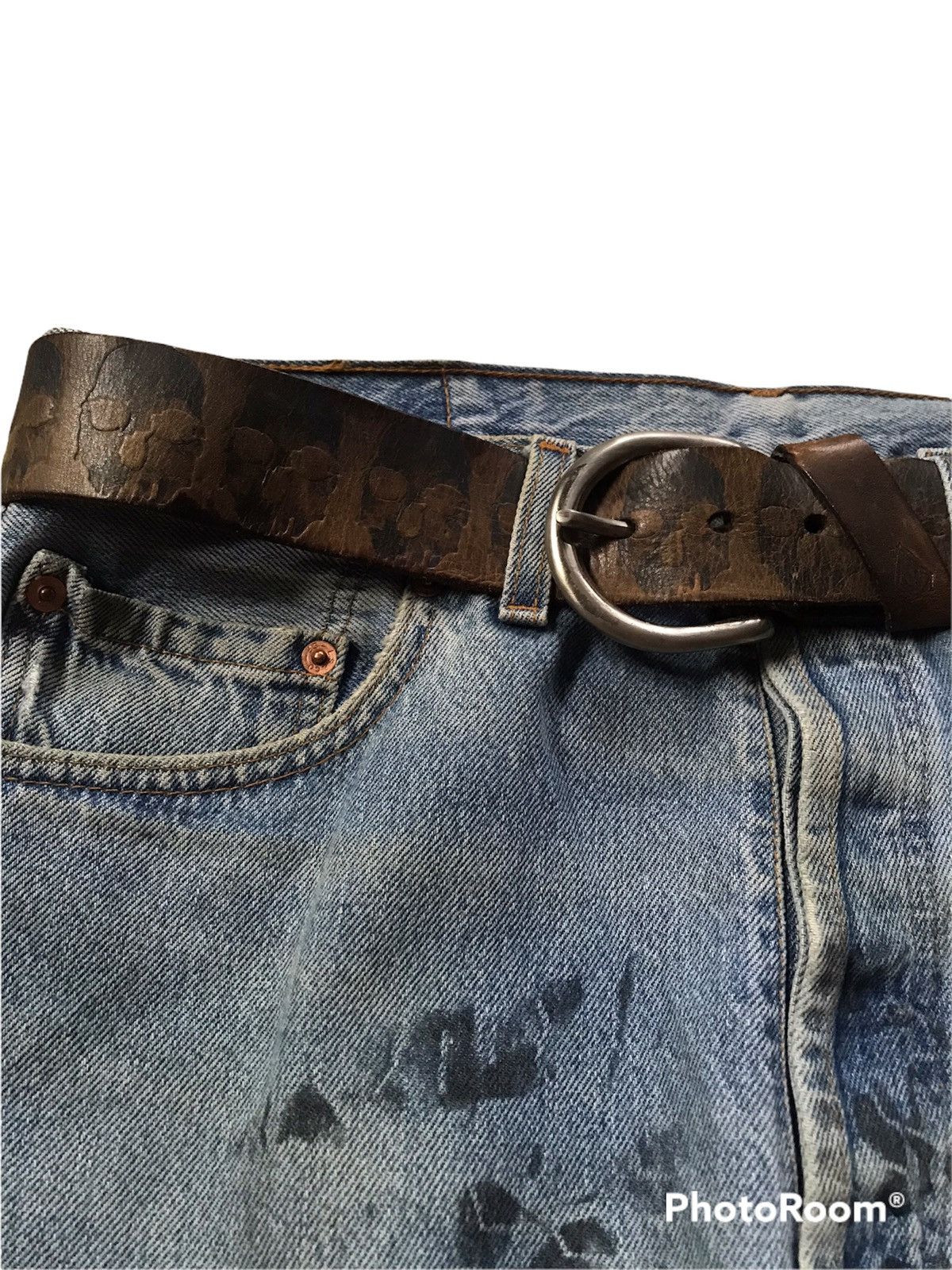 Leather × Volcom 💥Final Drop💥Vintage Volcom Skull Leather Belt Size ONE SIZE - 7 Thumbnail