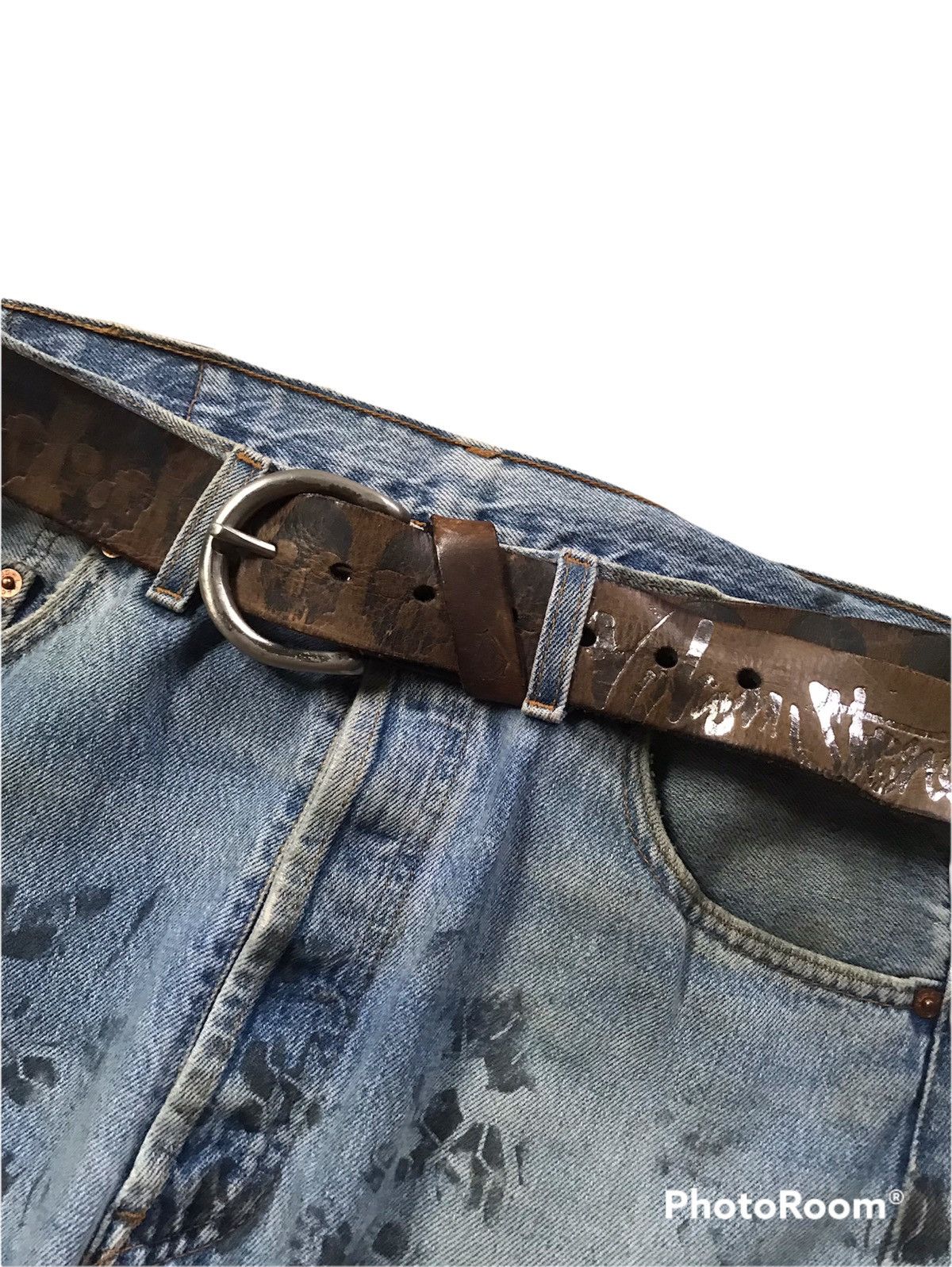 Leather × Volcom 💥Final Drop💥Vintage Volcom Skull Leather Belt Size ONE SIZE - 3 Thumbnail