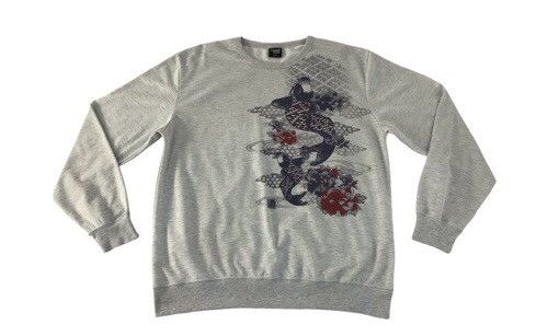 Japanese Brand × Vintage Vintage Sweatshirt Sukajan Printed Fish Koi Design Size US L / EU 52-54 / 3 - 1 Thumbnail