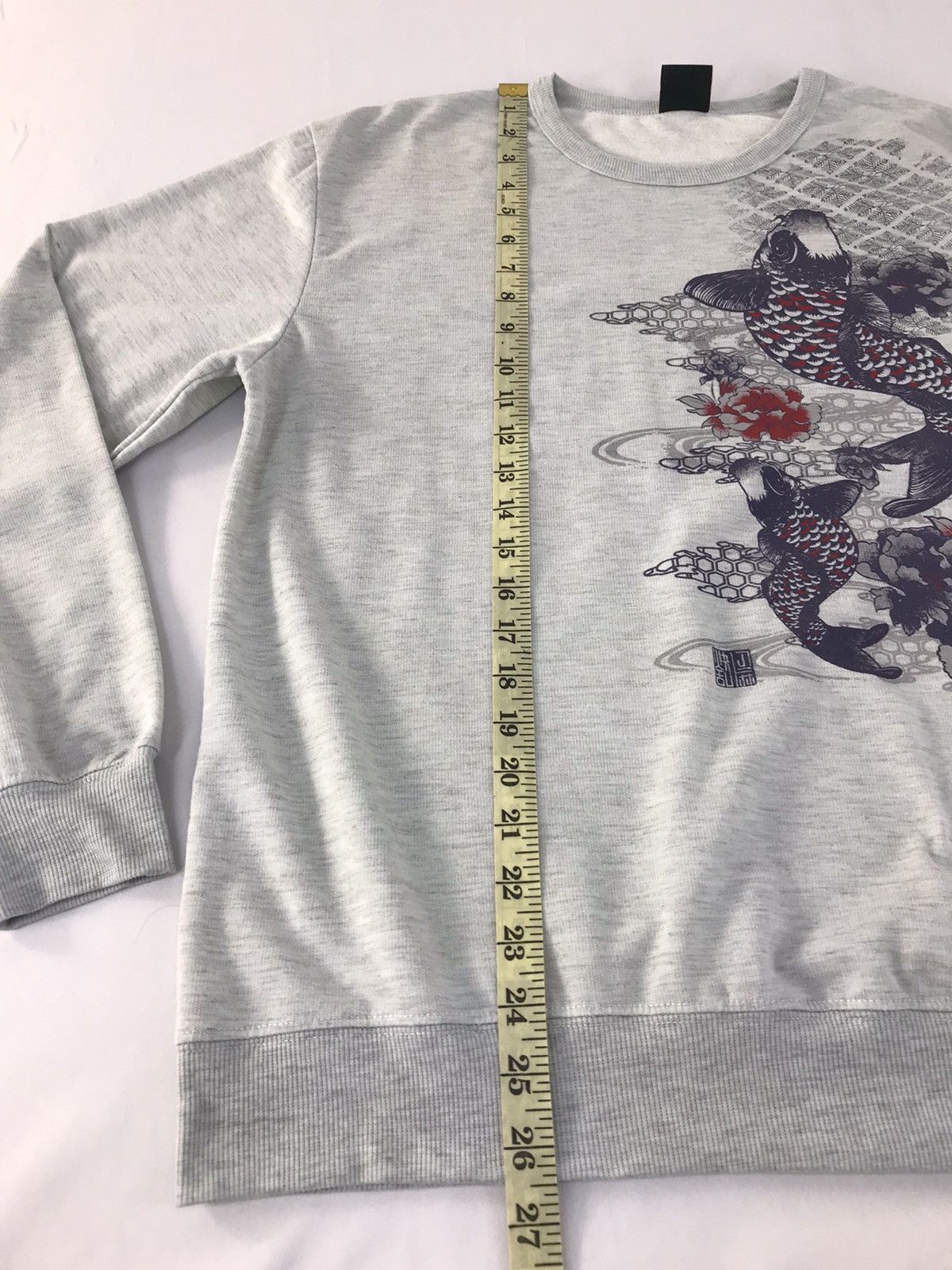 Japanese Brand × Vintage Vintage Sweatshirt Sukajan Printed Fish Koi Design Size US L / EU 52-54 / 3 - 9 Thumbnail