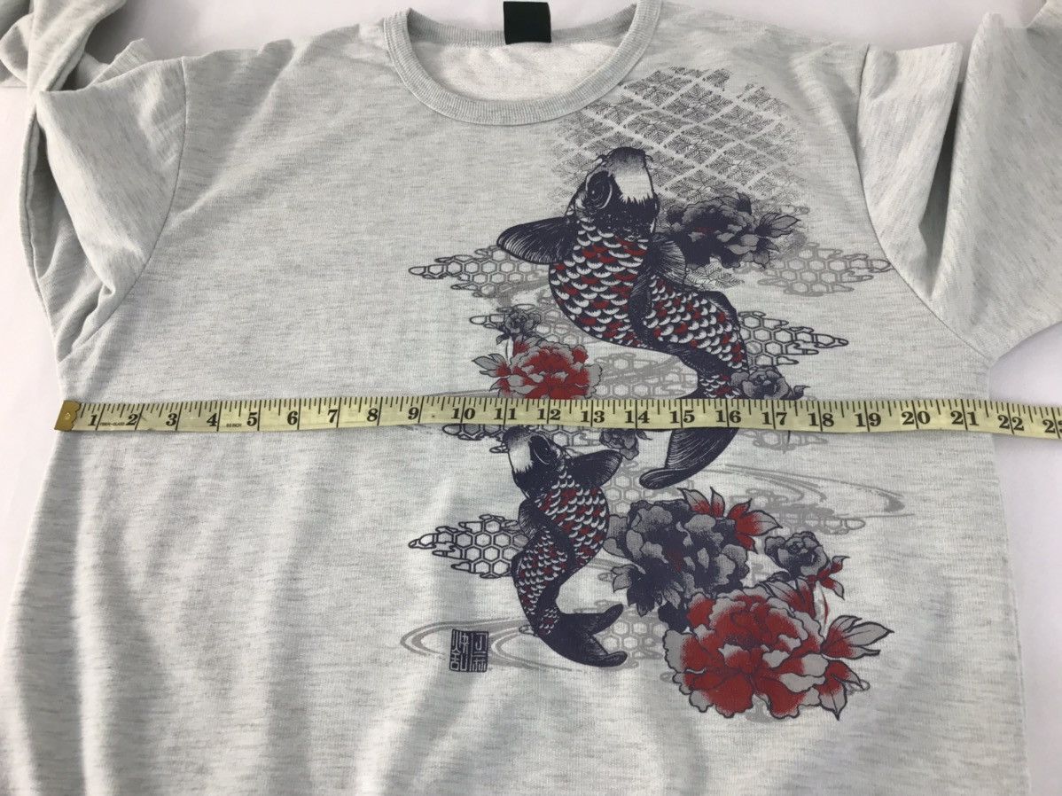 Japanese Brand × Vintage Vintage Sweatshirt Sukajan Printed Fish Koi Design Size US L / EU 52-54 / 3 - 8 Thumbnail