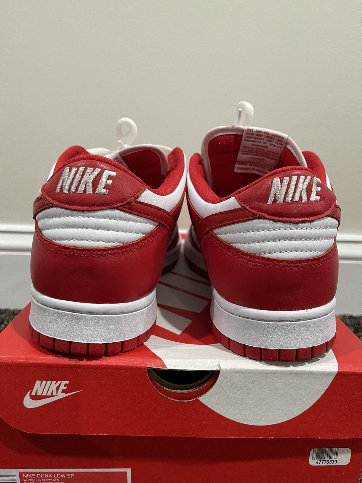 Nike Nike Dunk Low Retro SP “St. John’s” Red Varsity Size US 10.5 / EU 43-44 - 6 Thumbnail